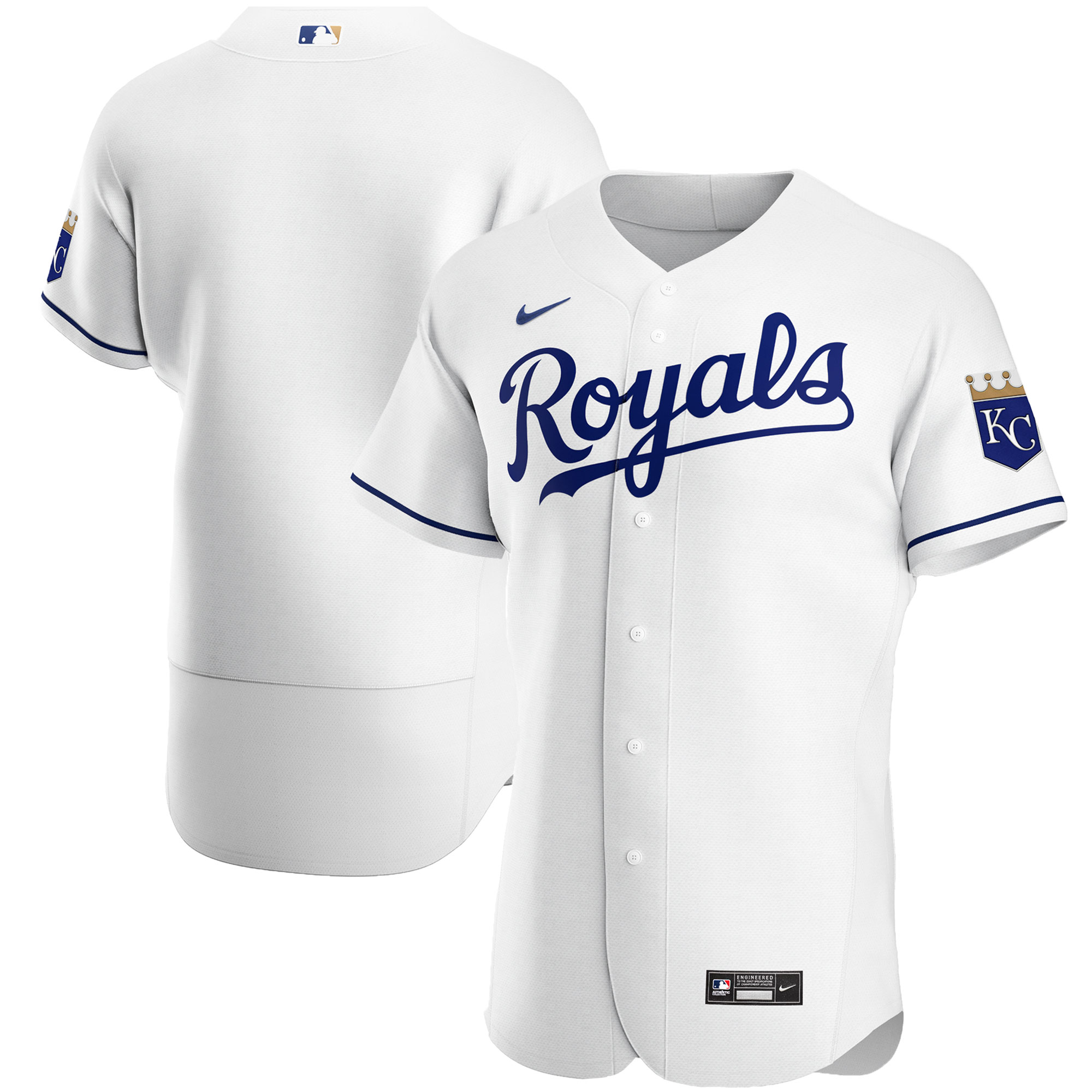 Kansas City Royals Home Authentic Team Baseball Jersey - White