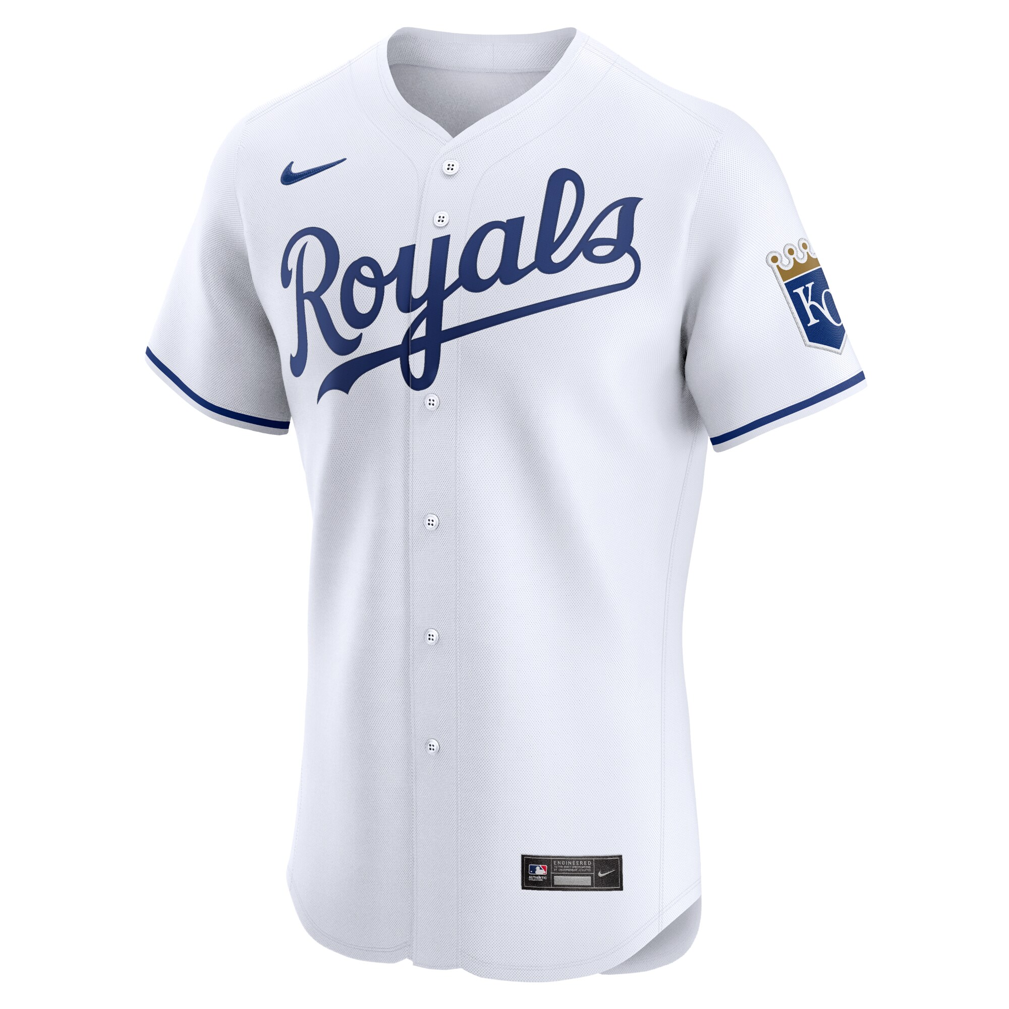 Alternative view of Kansas City Royals Home Elite Baseball Jersey - White
