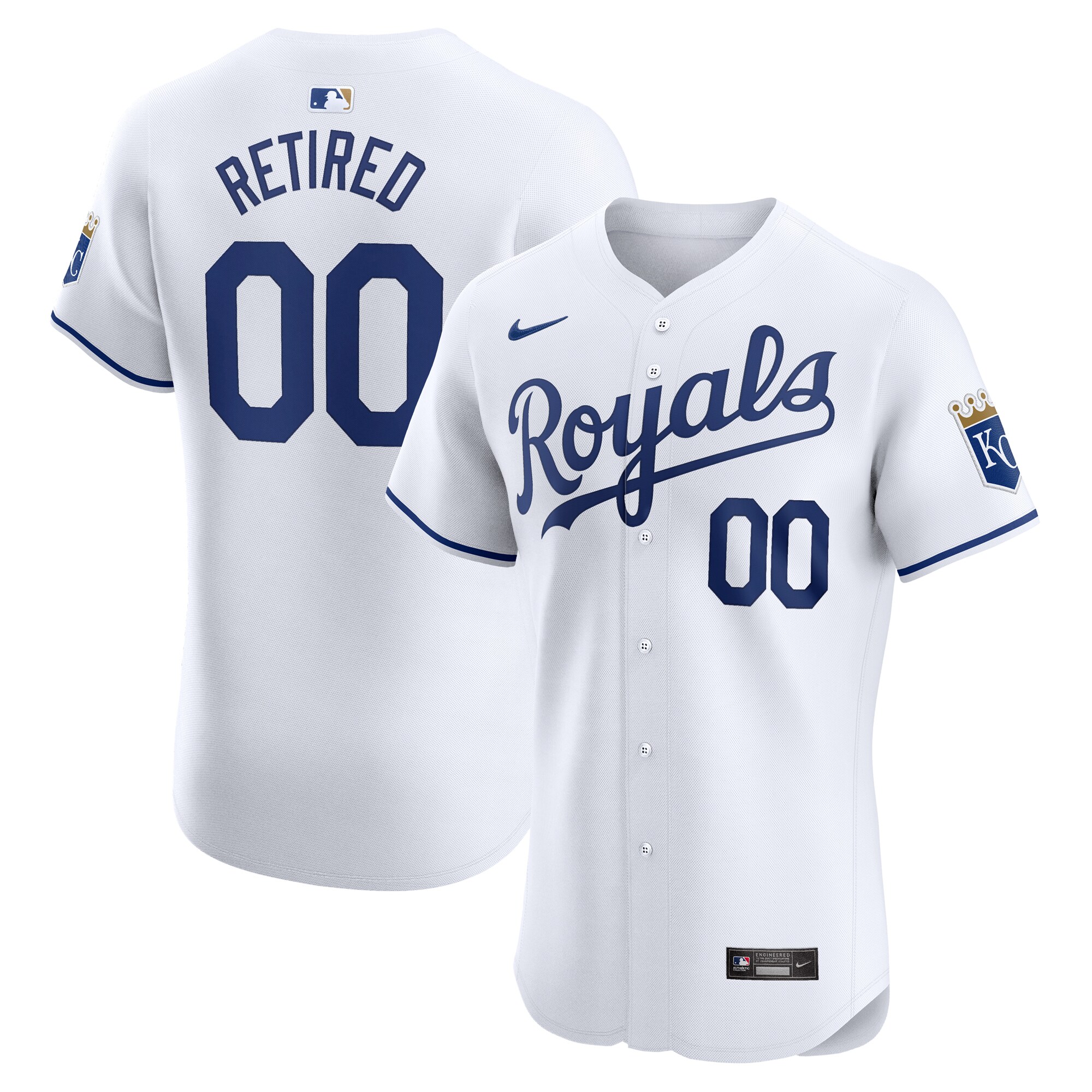 Kansas City Royals Home Elite Pick-a-player Retired Roster Baseball Jersey - White