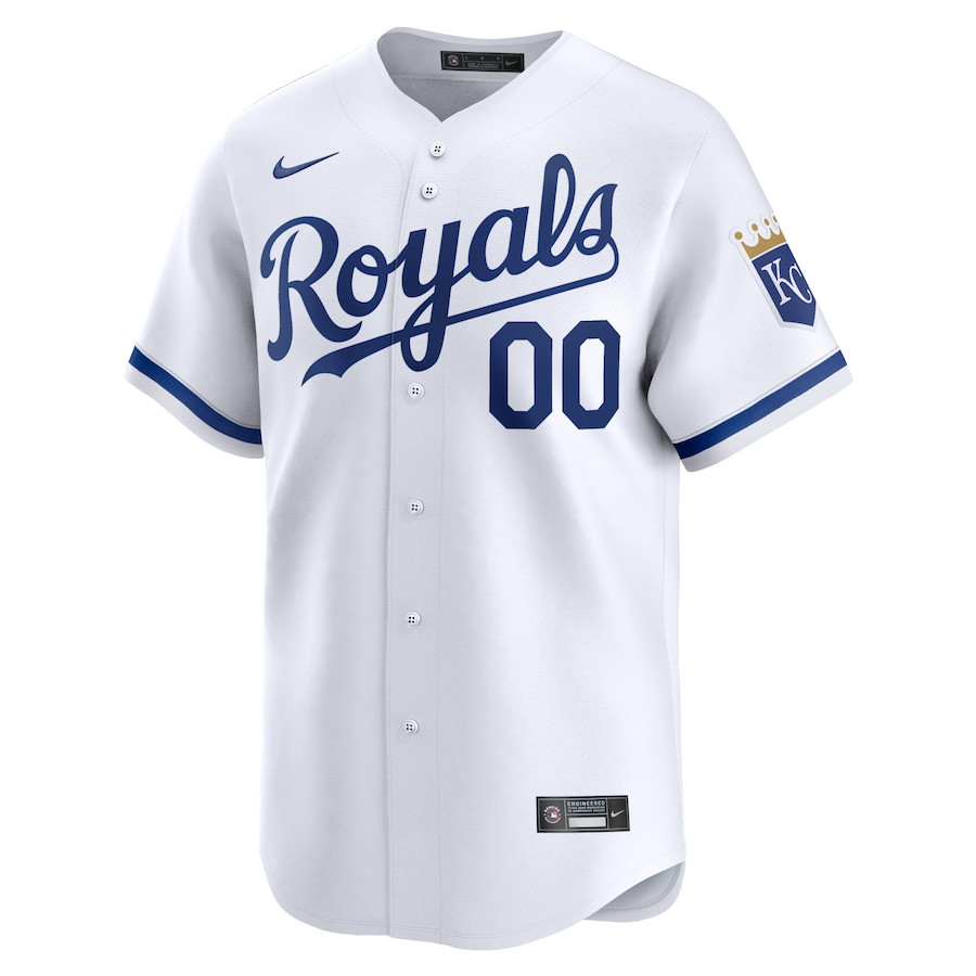 Alternative view of Kansas City Royals Home Limited Custom YOUTH Baseball Jersey - White 
