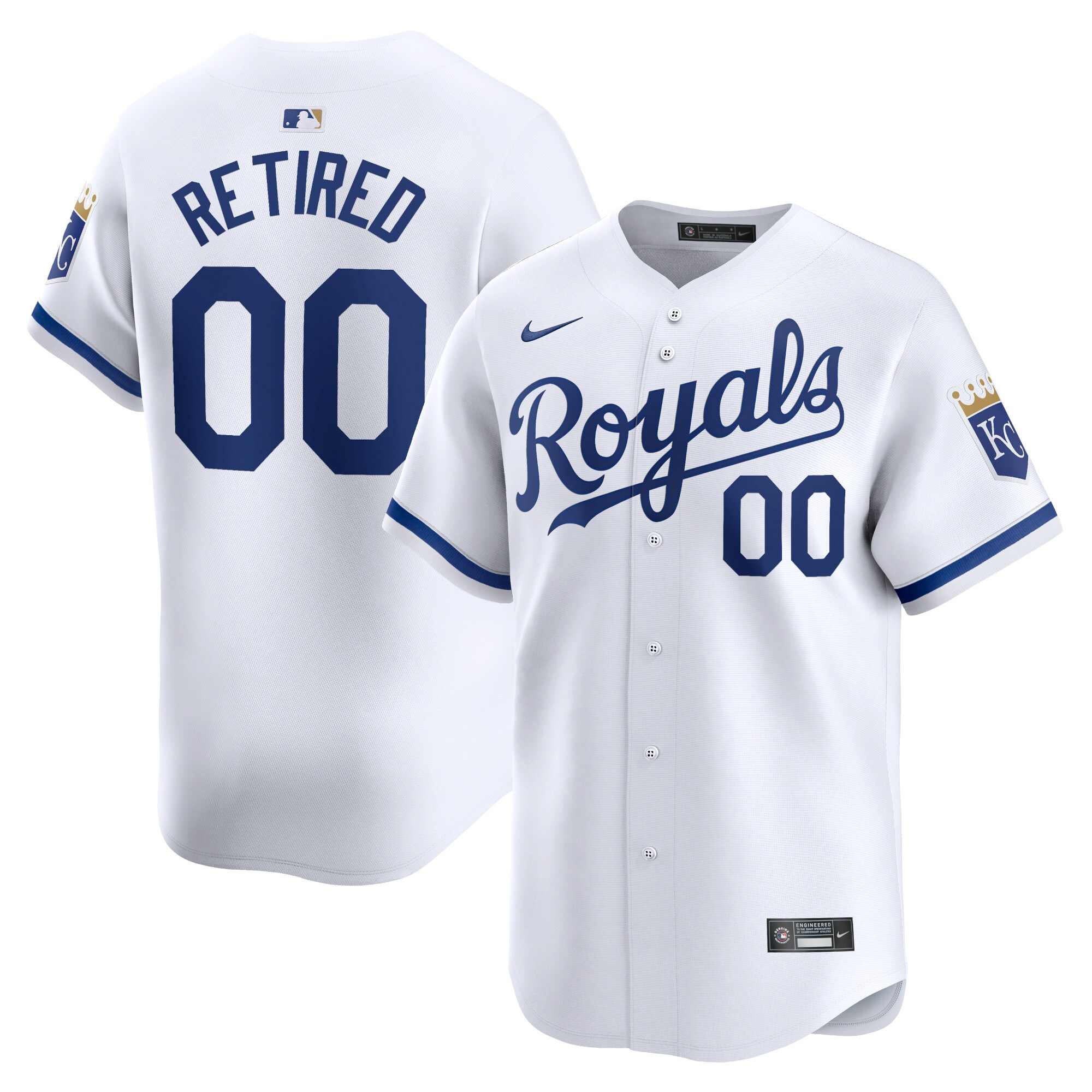 Kansas City Royals Home Limited Pick-a-player Retired Roster Baseball Jersey - White