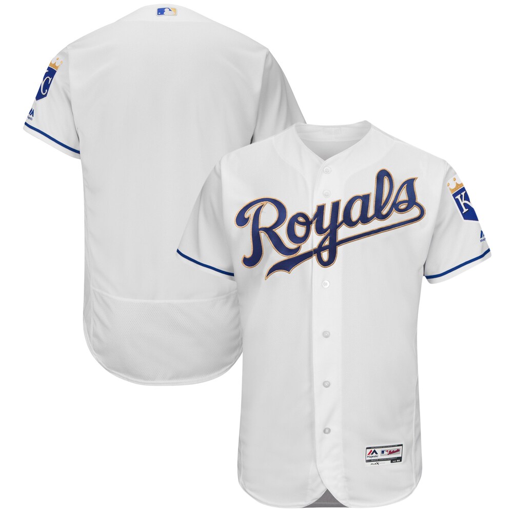 Kansas City Royals Majestic 2017 Home Flex Base Team Baseball Jersey - White