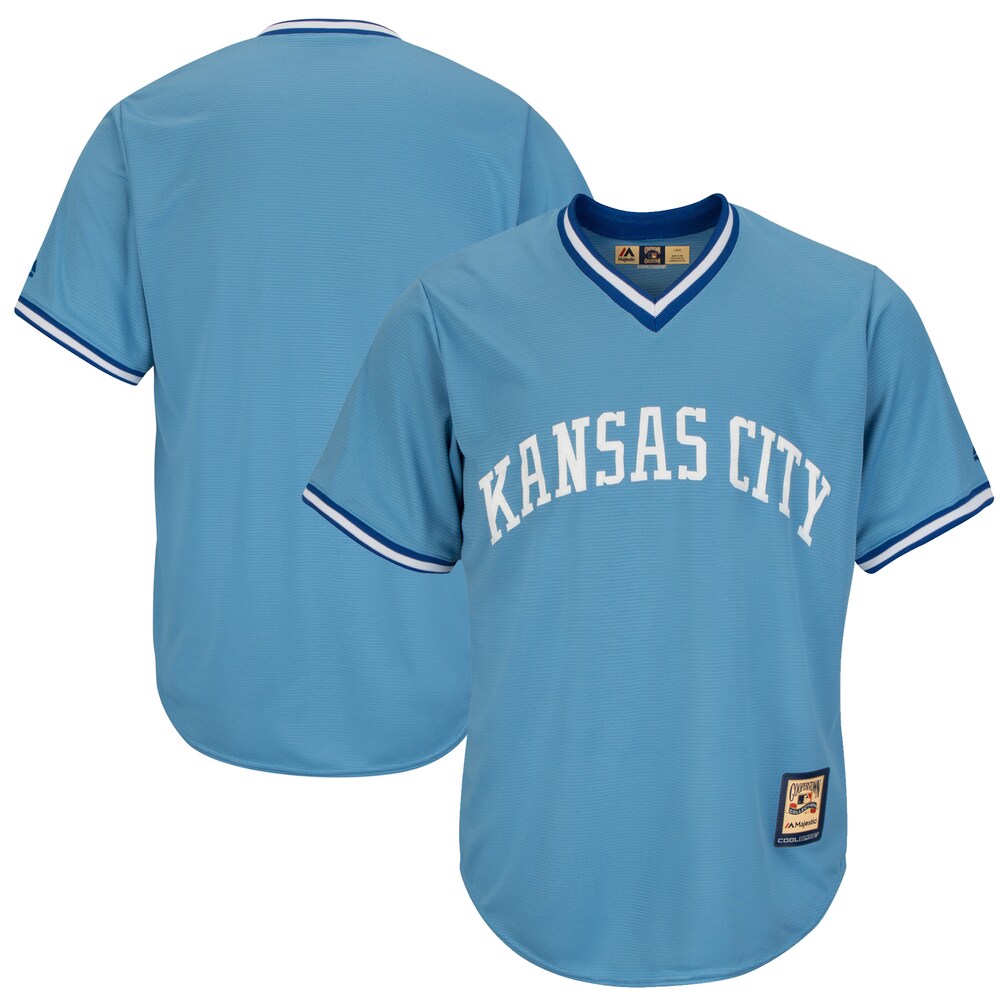 Kansas City Royals Majestic Cooperstown Cool Base Team Baseball Jersey - Light Blue