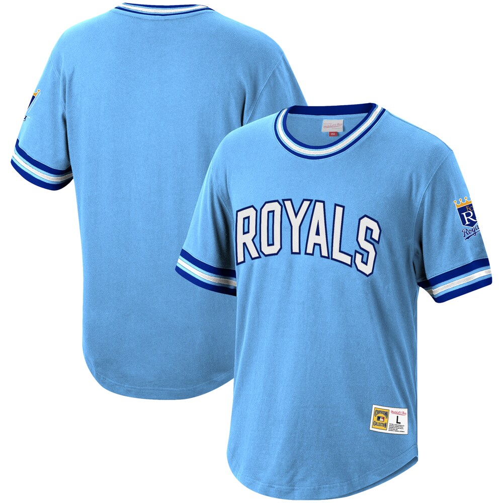 Kansas City Royals Mitchell & Ness Cooperstown Collection Wild Pitch Baseball Jersey T-shirt - Light Blue