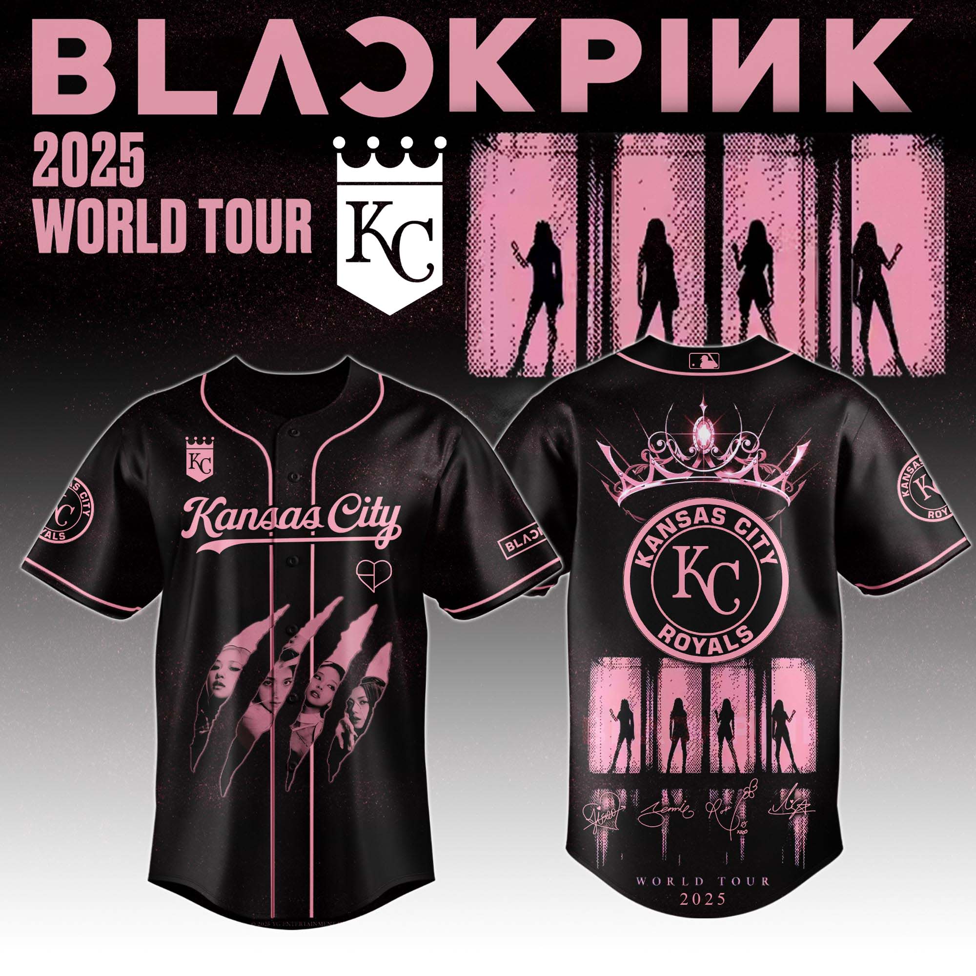 Kansas City Royals Mlb X Blackpink All Star Custom Baseball Jersey