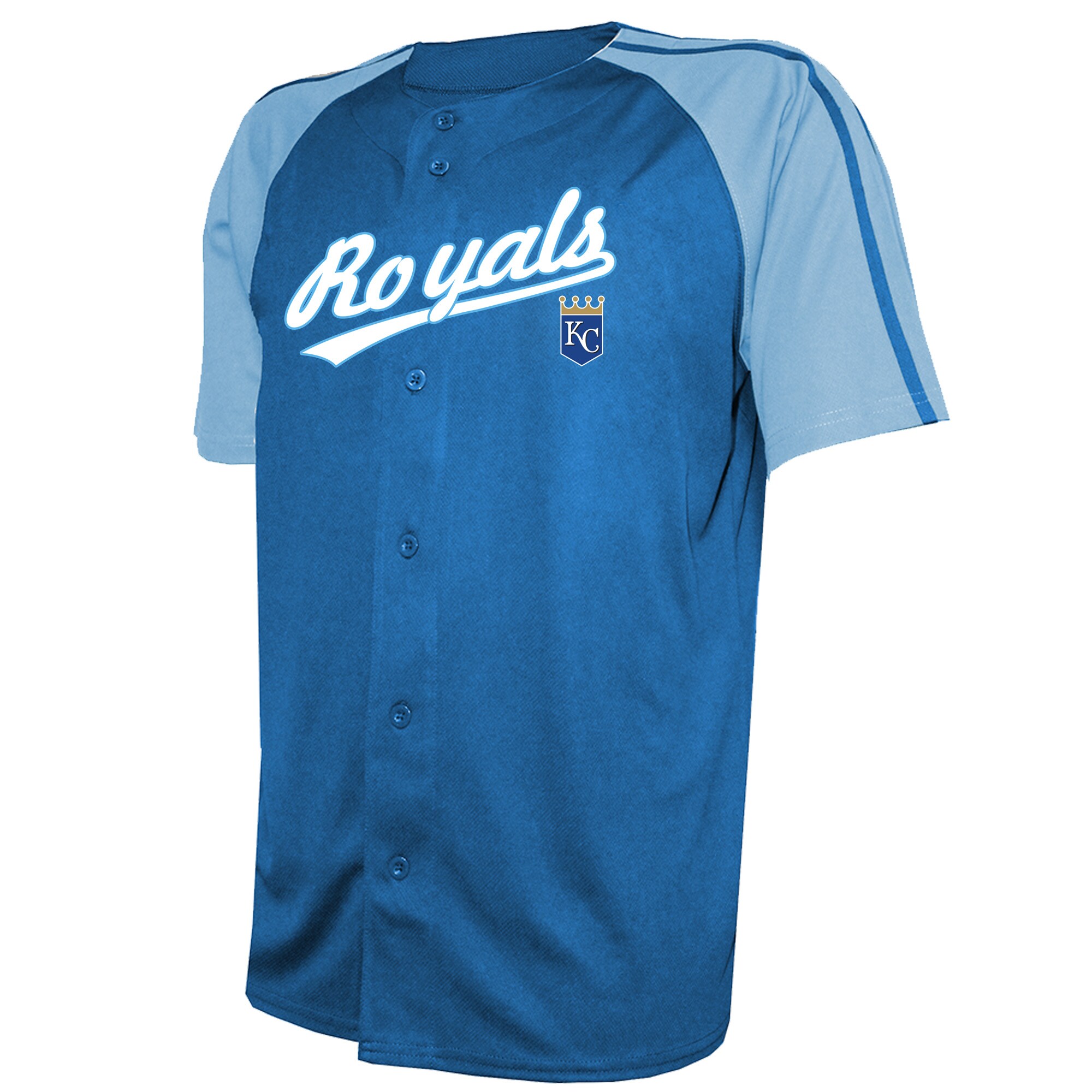 Alternative view of Kansas City Royals Stitches Team Raglan Baseball Jersey - Royal