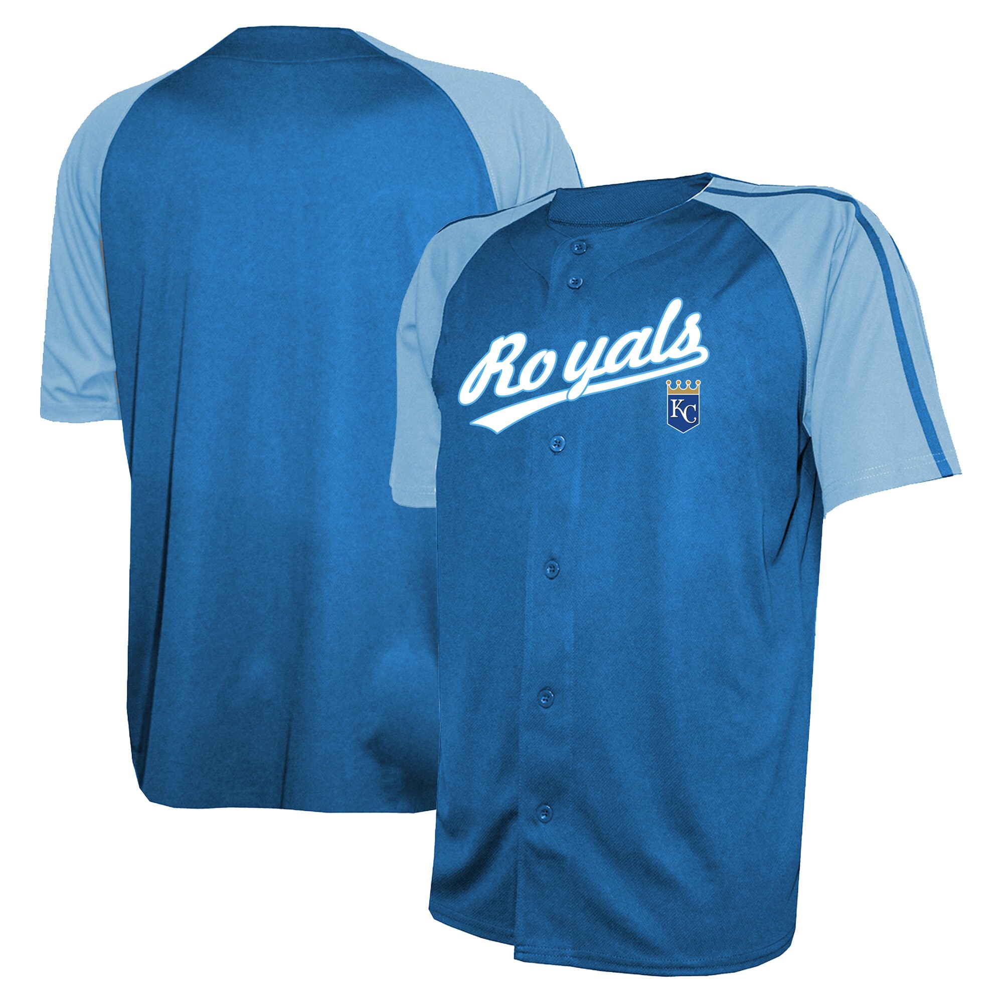 Kansas City Royals Stitches Team Raglan Baseball Jersey - Royal