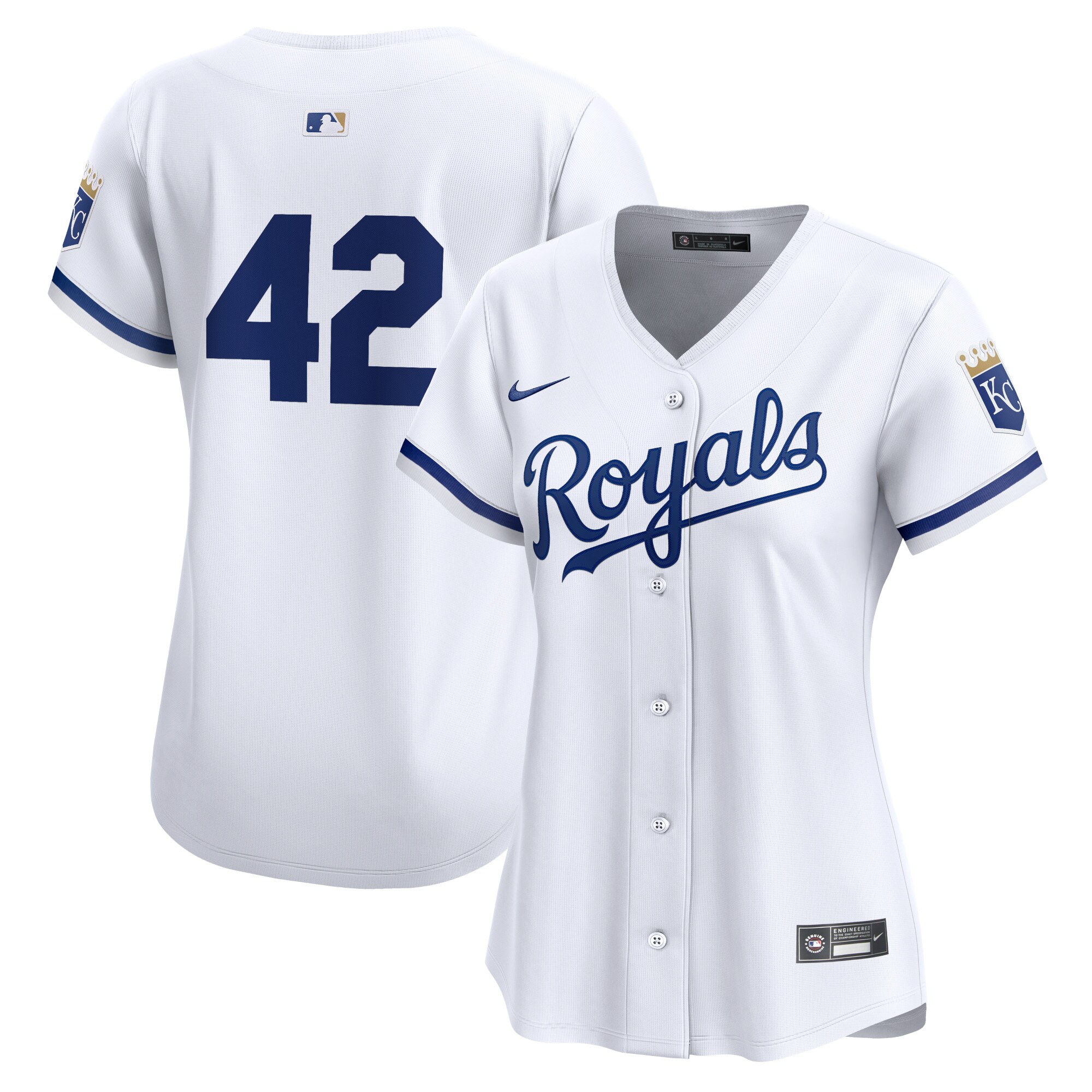 Kansas City Royals Women's 2024 Jackie Robinson Day Home Limited Baseball JerseyÃƒâ€šÃ‚Â ÃƒÂ¢Ã¢â€šÂ¬Ã¢â‚¬Å“ White
