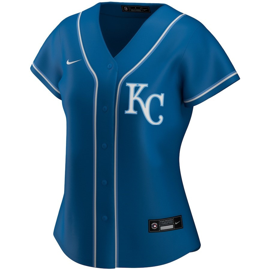 Alternative view of Kansas City Royals Women's Alternate Team Baseball Jersey - Royal 