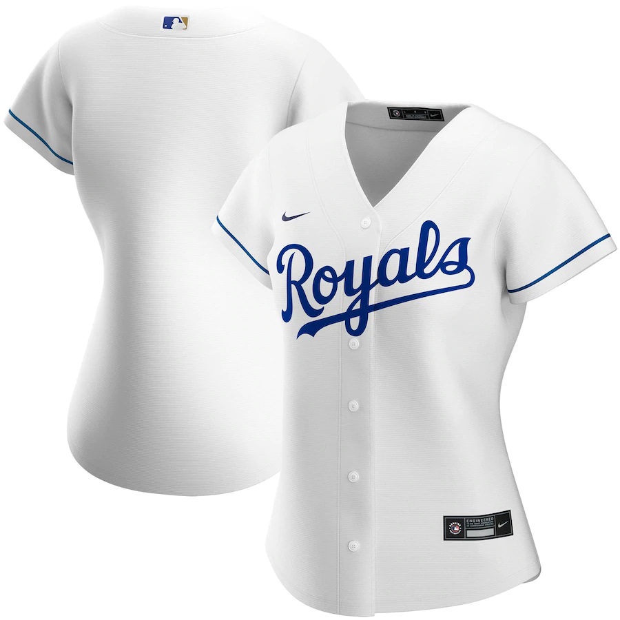 Kansas City Royals Women's Home 2020 Replica Team Baseball Jersey ÃƒÂ¢Ã¢â€šÂ¬Ã¢â‚¬Å“ White