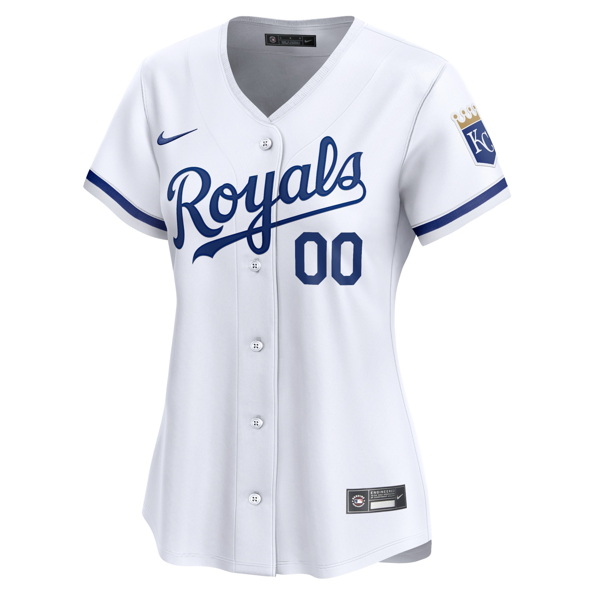 Alternative view of Kansas City Royals Women's Home Limited Custom Baseball Jersey - White