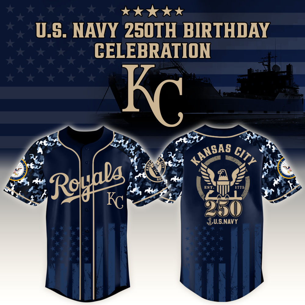 Kansas City Royals X Mlb Honoring 250 Years Of The U.s. Navy – Mlb Custom Baseball Jersey