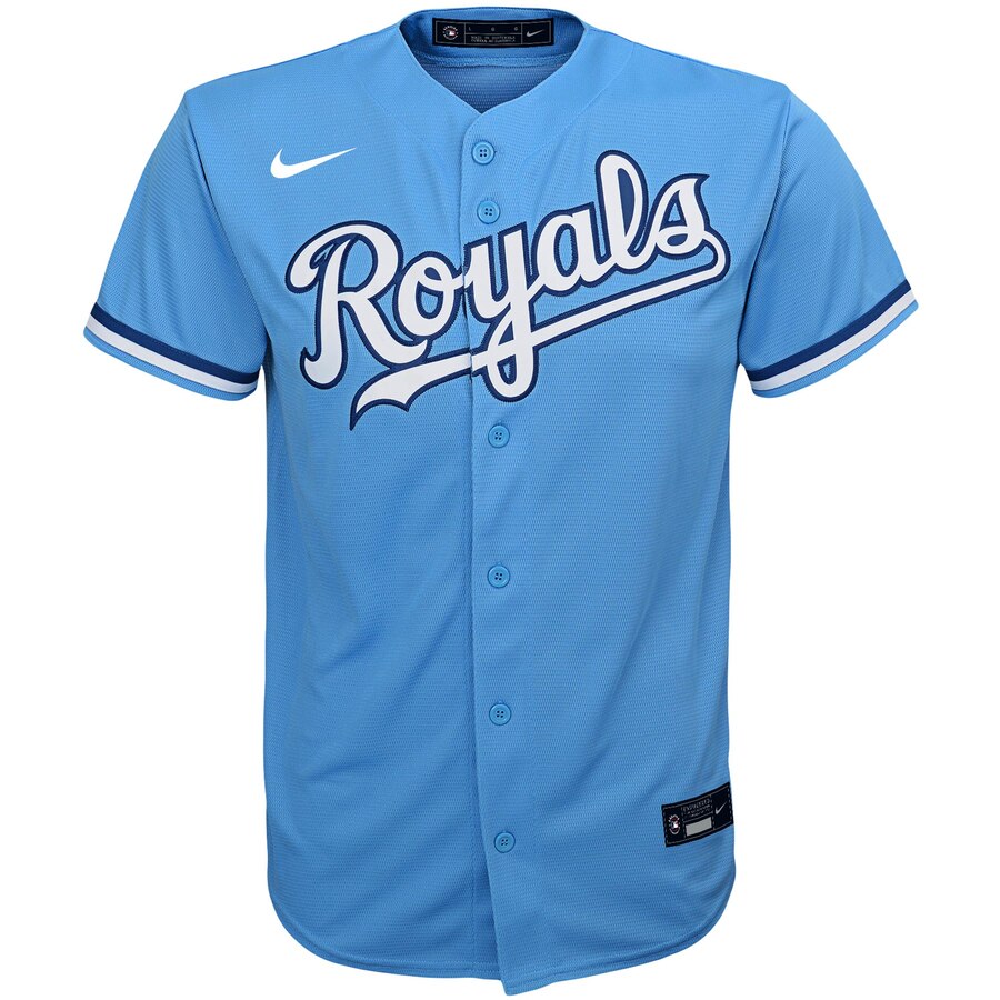 Alternative view of Kansas City Royals Youth Alternate 2020 Replica Team Baseball Jersey - Light Blue