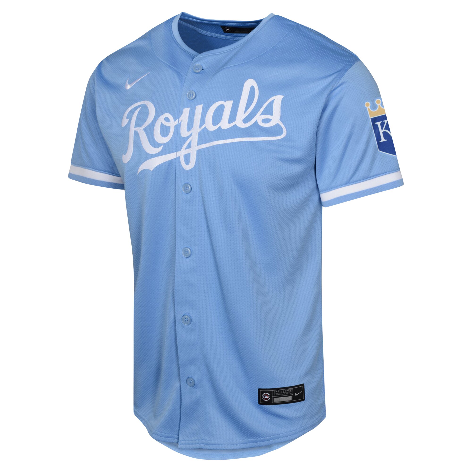 Alternative view of Kansas City Royals Youth Alternate Limited Baseball Jersey - Light Blue