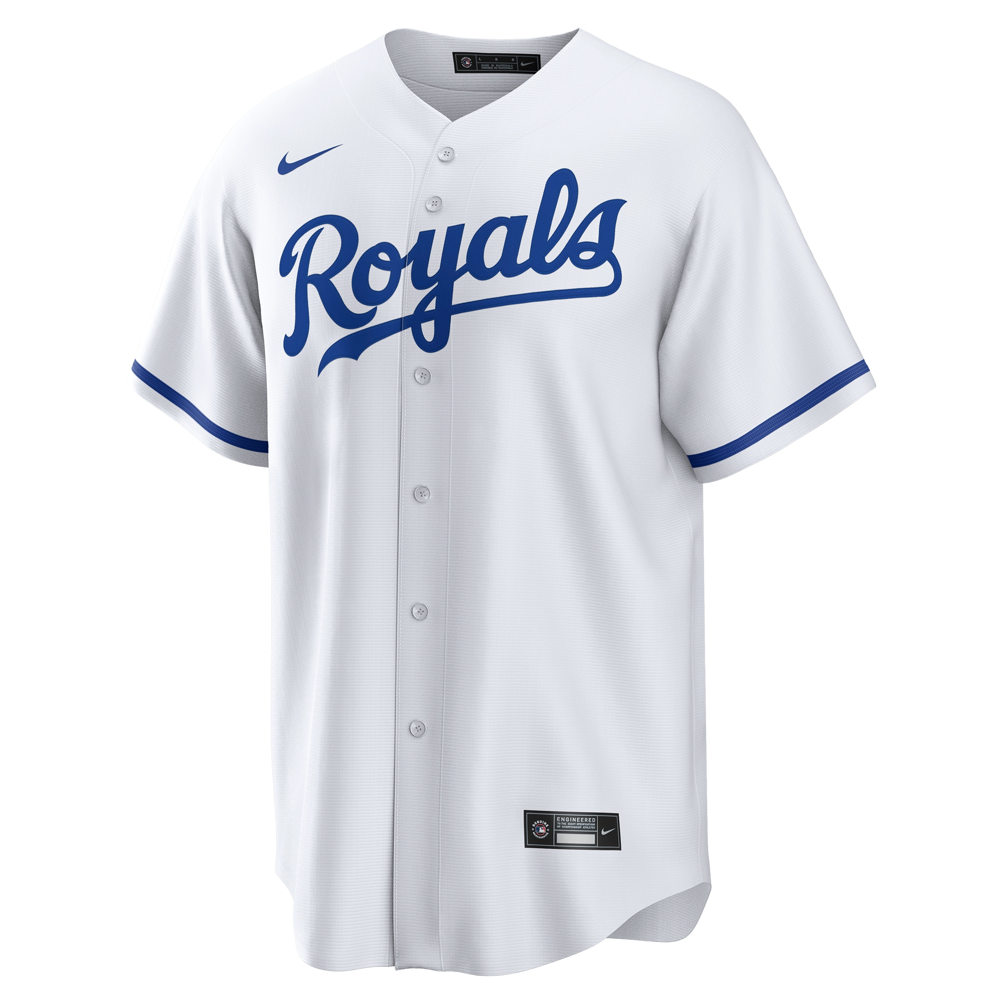 Alternative view of Kansas City Royals Youth Replica Custom Baseball Jersey - White