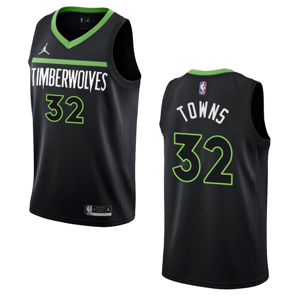 Karl-anthony Towns Black Statement Edition 2022-23 Minnesota Timberwolves Swingman Basketball Jersey