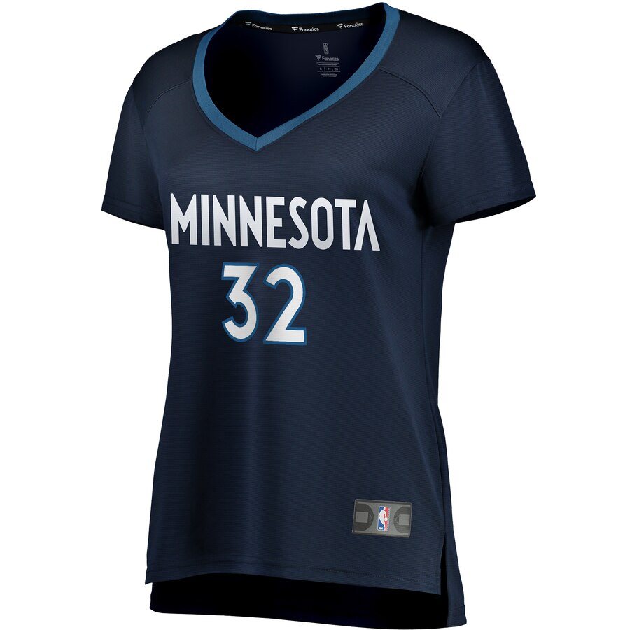 Alternative view of Karl-anthony Towns Minnesota Timberwolves Fanatics Branded Women's Fast Break Replica Player Basketball Jersey - Icon Edition - Navy
