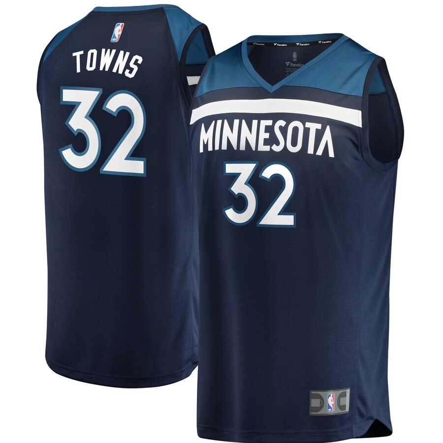 Karl-anthony Towns Minnesota Timberwolves Fanatics Branded Youth Fast Break Replica Basketball Jersey Blue - Icon Edition