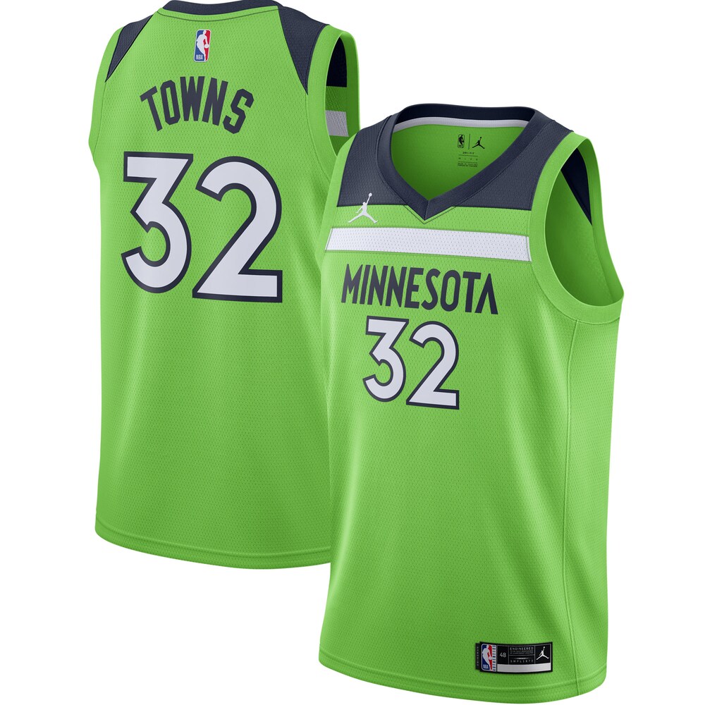 Karl-anthony Towns Minnesota Timberwolves Jordan Brand 2020/21 Swingman Basketball Jersey - Statement Edition - Green