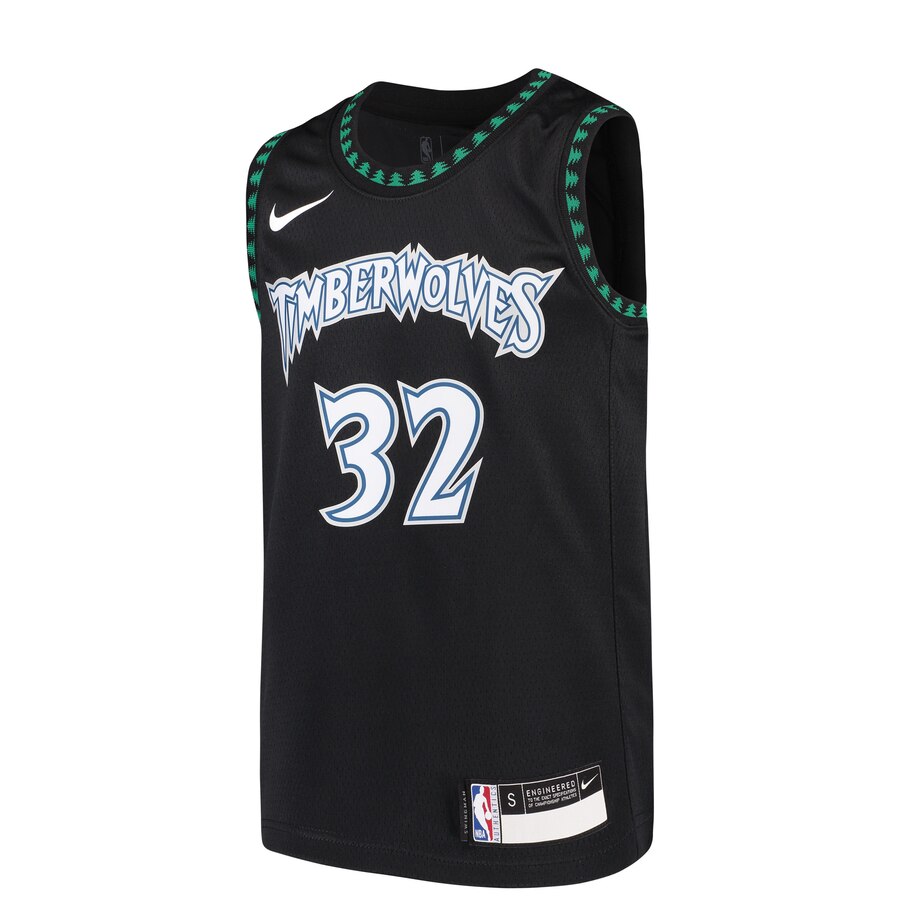 Alternative view of Karl-anthony Towns Minnesota Timberwolves Nike Youth Hardwood Classics Swingman Basketball Jersey - Black