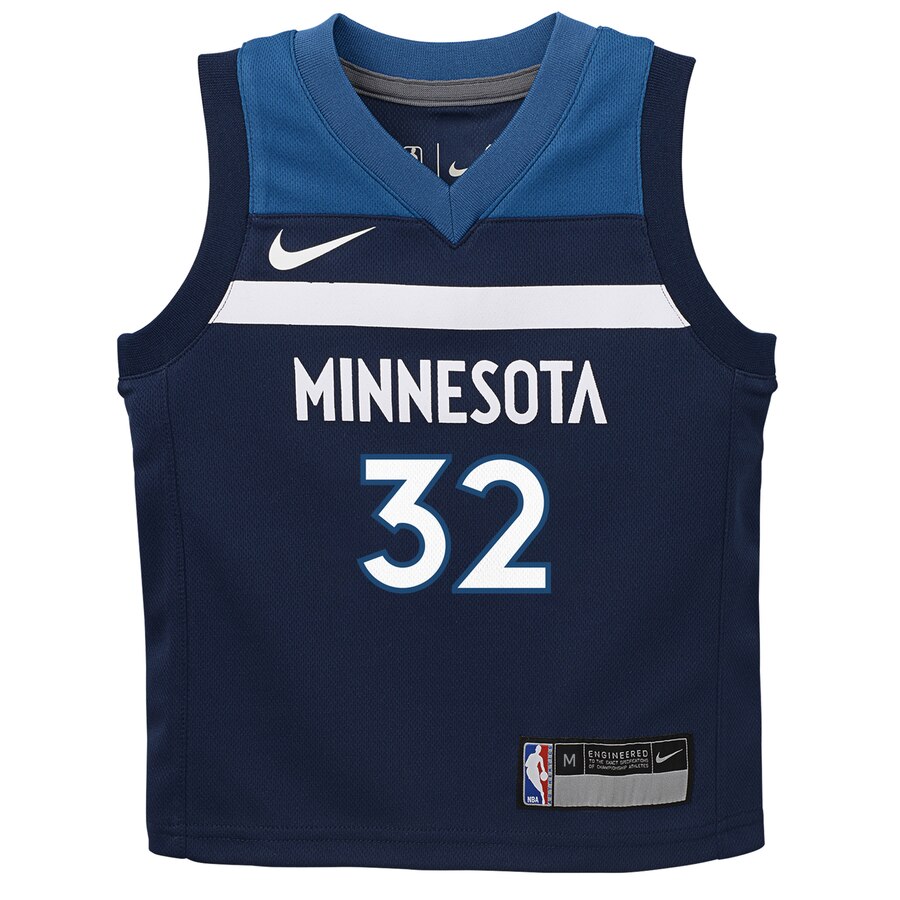 Alternative view of Karl-anthony Towns Minnesota Timberwolves Preschool Replica Basketball Jersey Navy - Icon Edition