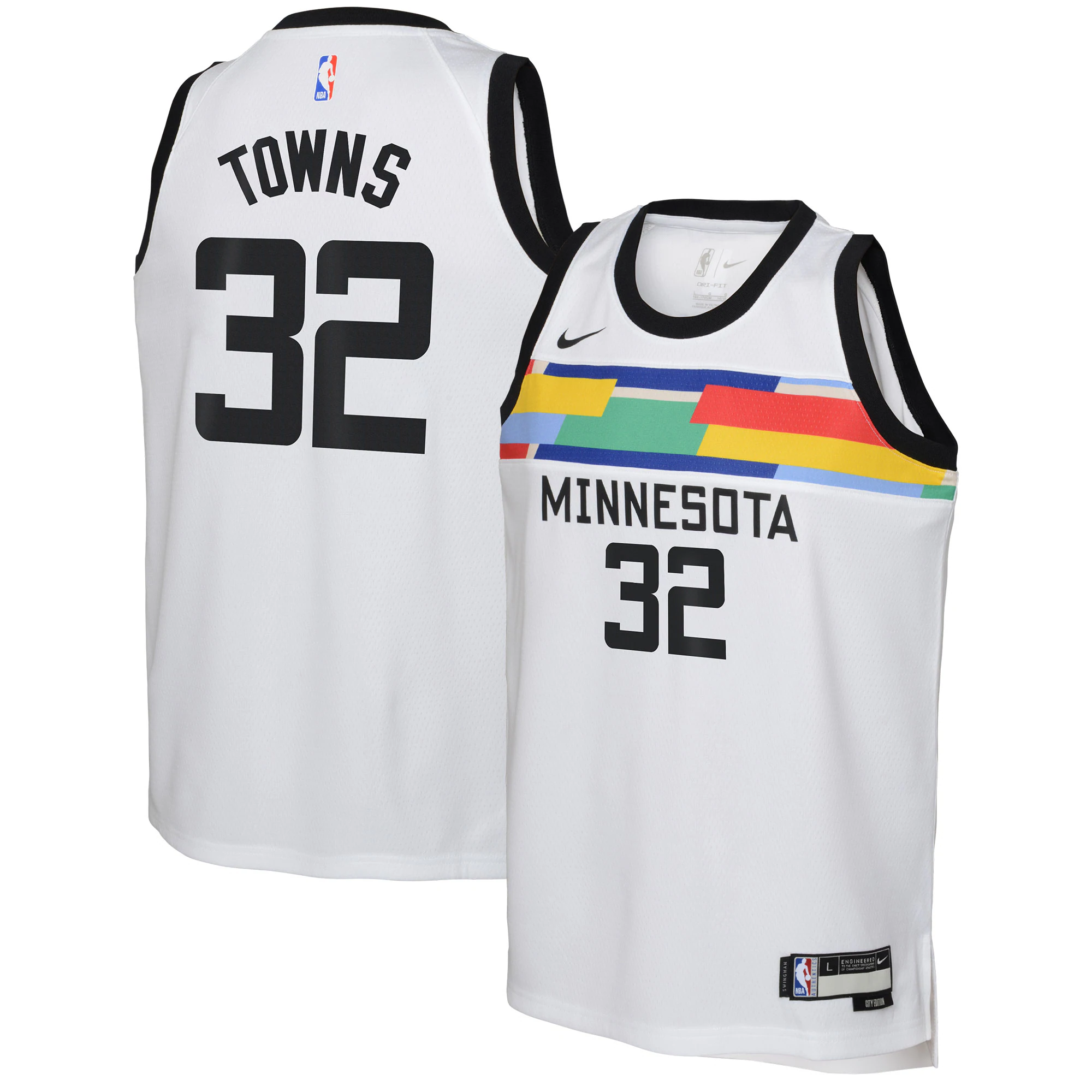 Karl-anthony Towns Minnesota Timberwolves Youth 2022/23 Swingman Basketball Jersey - City Edition - White