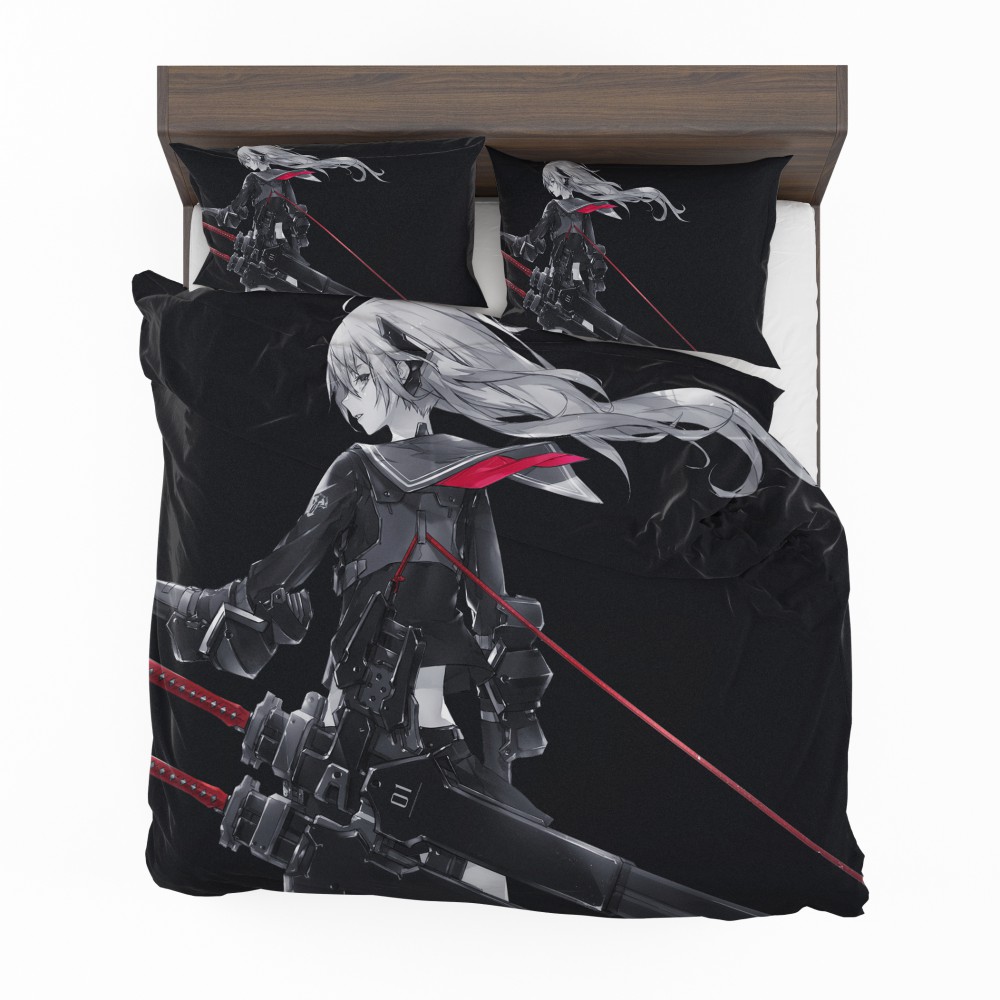 Alternative view of Katana Anime Girl Cute Anime Bedding Set - Custom Bedding Set