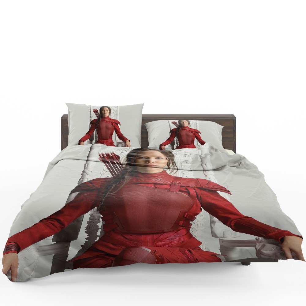 Katniss Everdeen Jennifer Lawrence In The Hunger Games Mockingjay Part 2 Movie Bedding Set - Custom Bedding Set