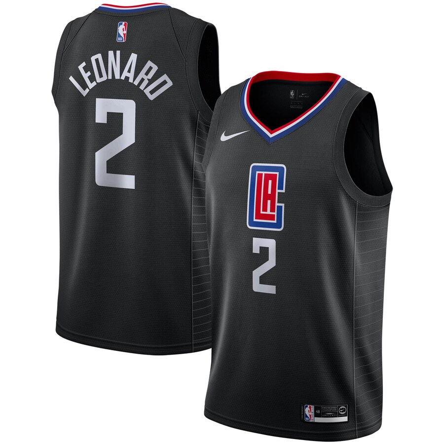 Kawhi Leonard La Clippers 2019/2020 Swingman Basketball Jersey - Statement Edition - Black