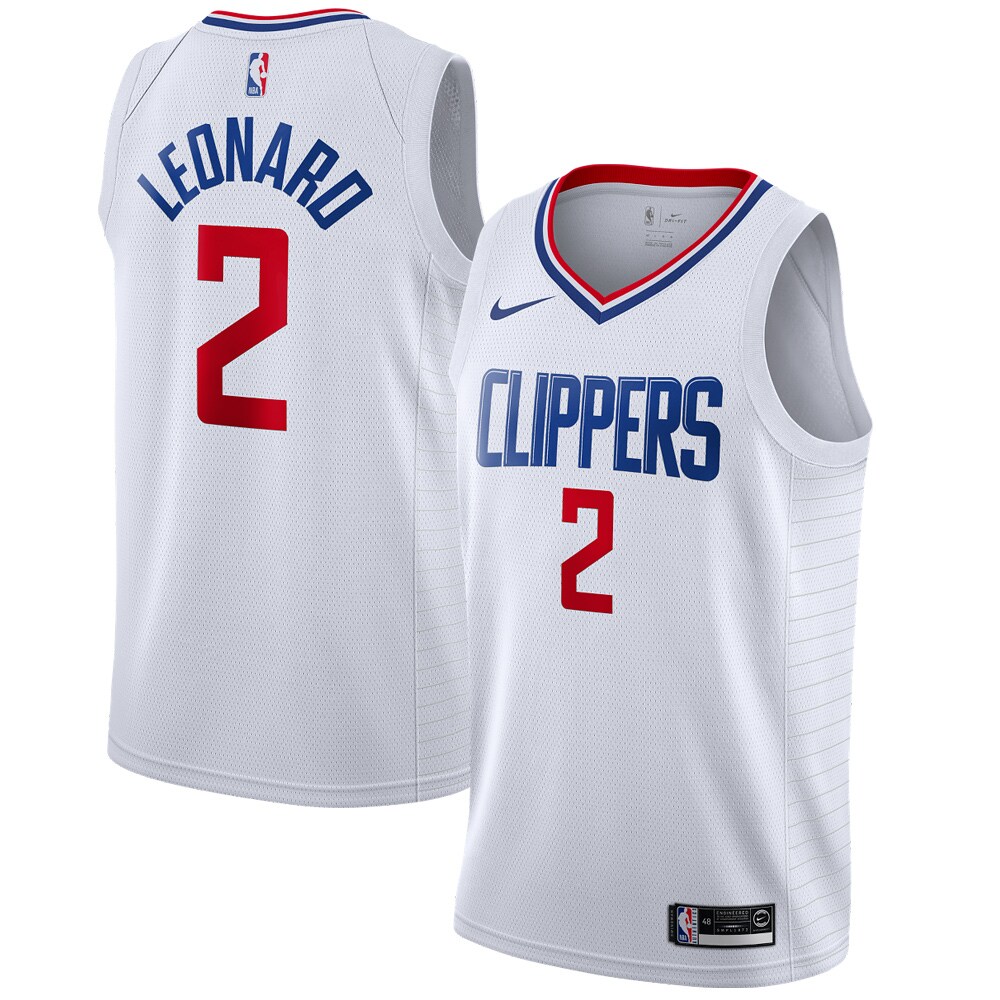 Kawhi Leonard La Clippers 2019/2020 Swingman Basketball Jersey – Association Edition – White