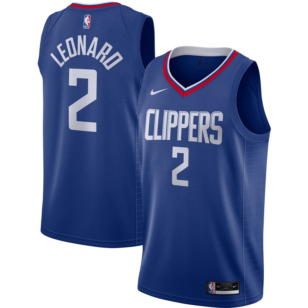 Kawhi Leonard La Clippers 2020/21 Swingman Basketball Jersey - Royal - Icon Edition