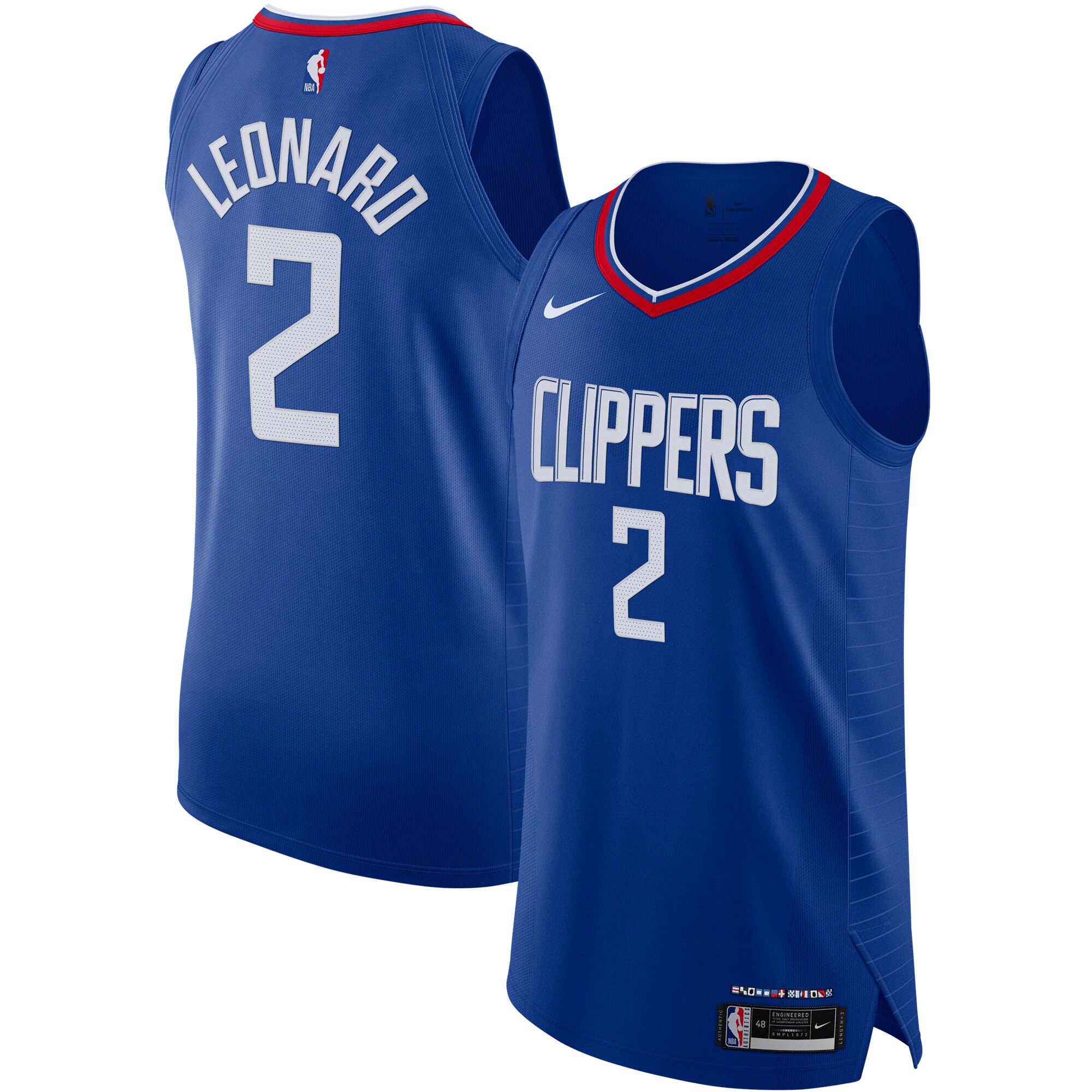 Kawhi Leonard La Clippers Authentic Basketball Jersey - Icon Edition - Royal