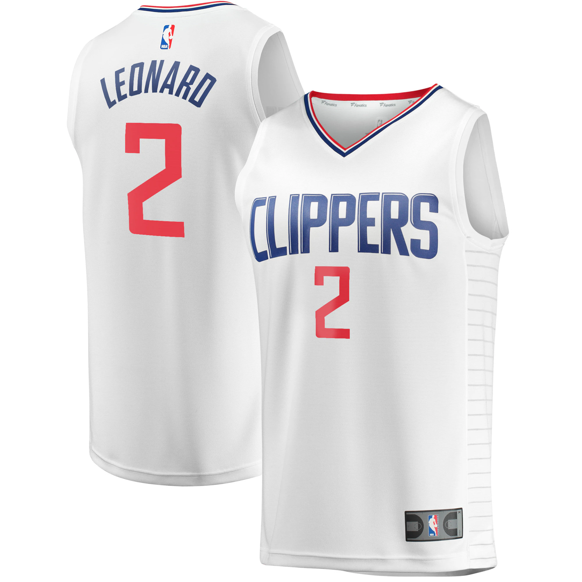 Kawhi Leonard La Clippers Fanatics Branded Fast Break Player Basketball Jersey - Association Edition - White