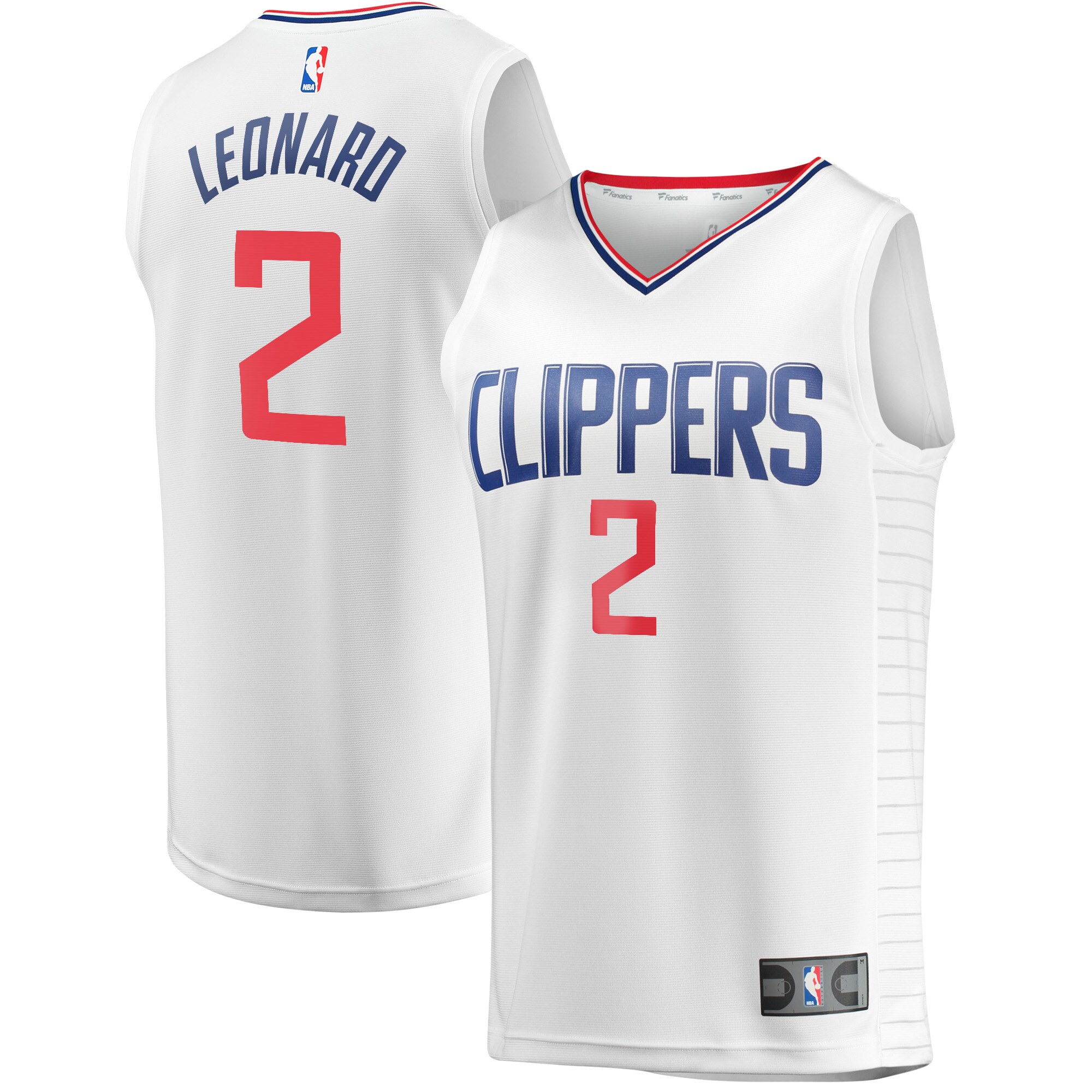 Alternative view of Kawhi Leonard La Clippers Fanatics Branded Fast Break Player Basketball Jersey - Association Edition - White