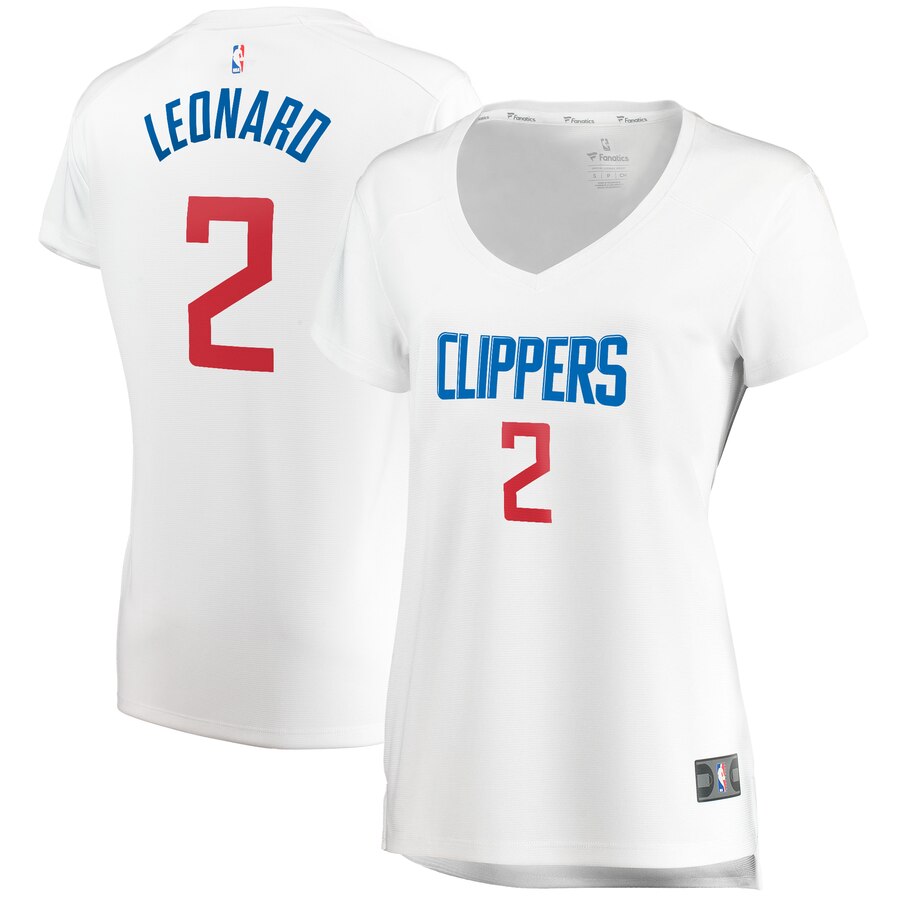 Kawhi Leonard La Clippers Fanatics Branded Women's Fast Break Player Basketball Jersey - Association Edition - White