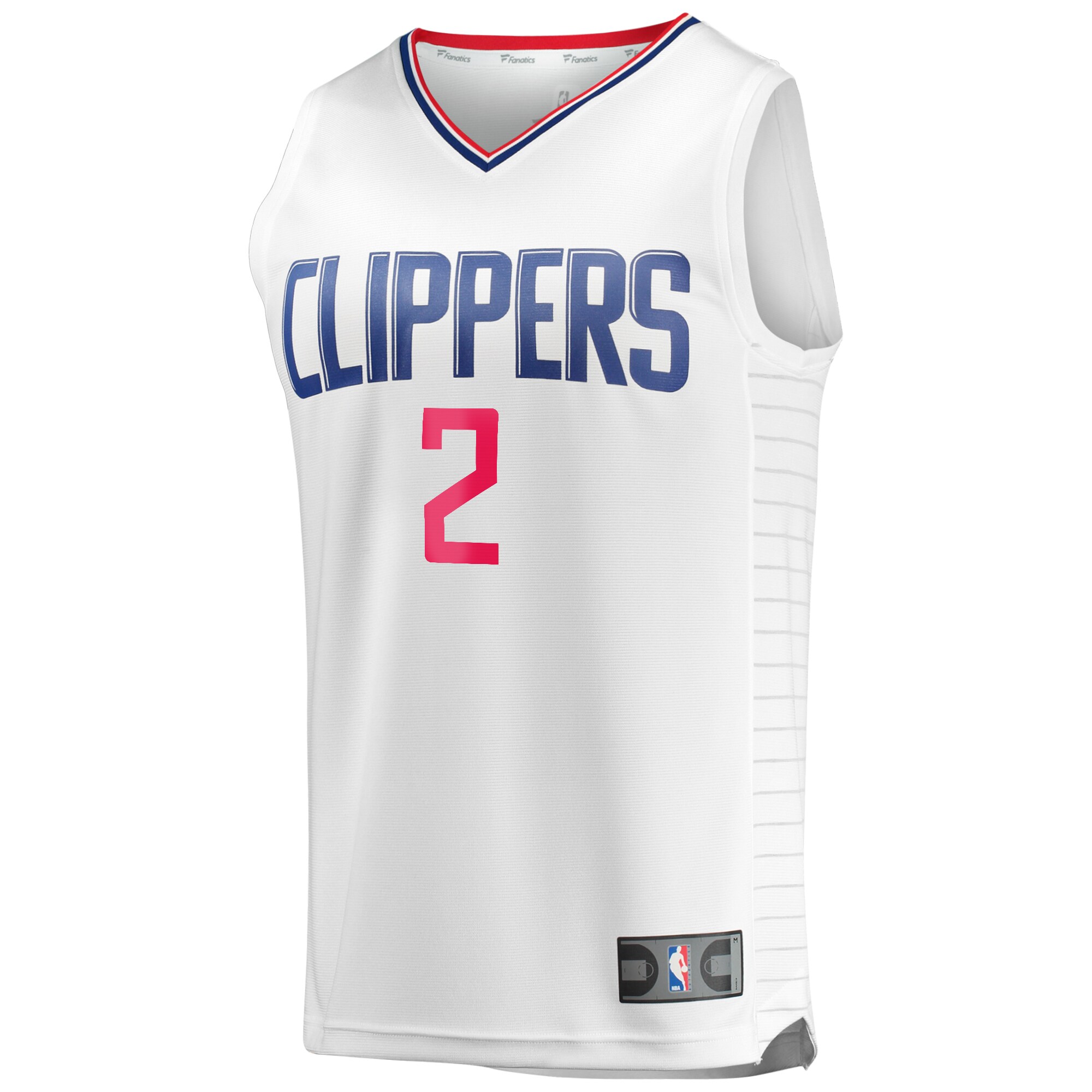 Alternative view of Kawhi Leonard La Clippers Fanatics Fast Break Replica Player Basketball Jersey - White - Association Edition