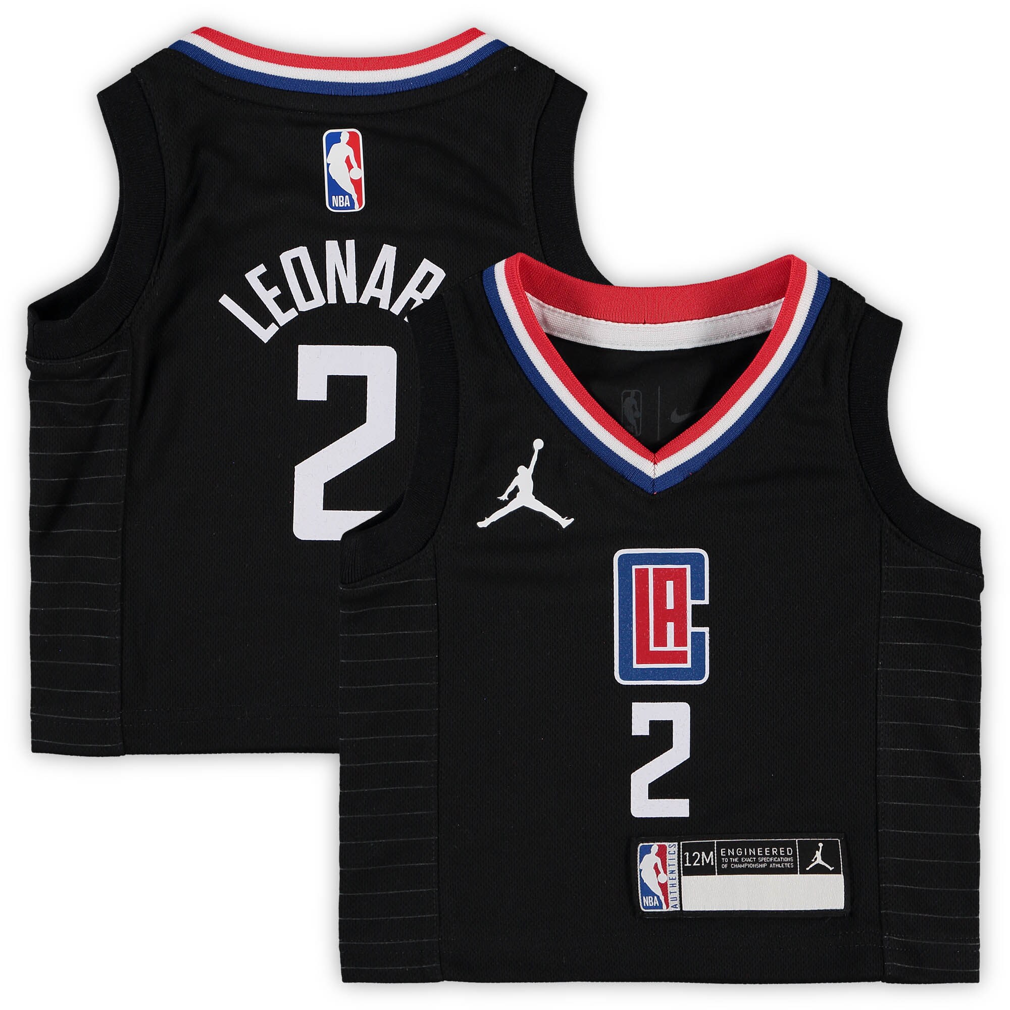 Kawhi Leonard La Clippers Jordan Brand Infant 2020/21 Basketball Jersey - Statement Edition - Black