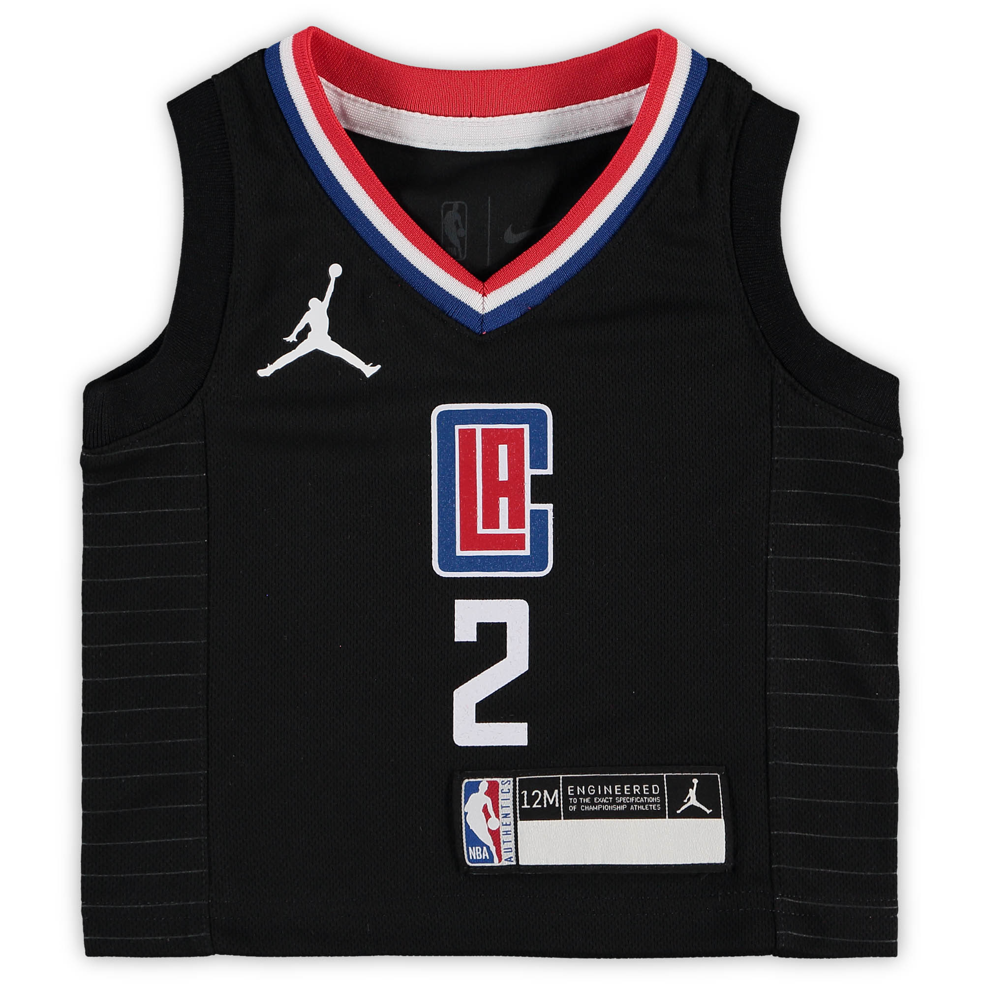 Alternative view of Kawhi Leonard La Clippers Jordan Brand Infant 2020/21 Basketball Jersey - Statement Edition - Black
