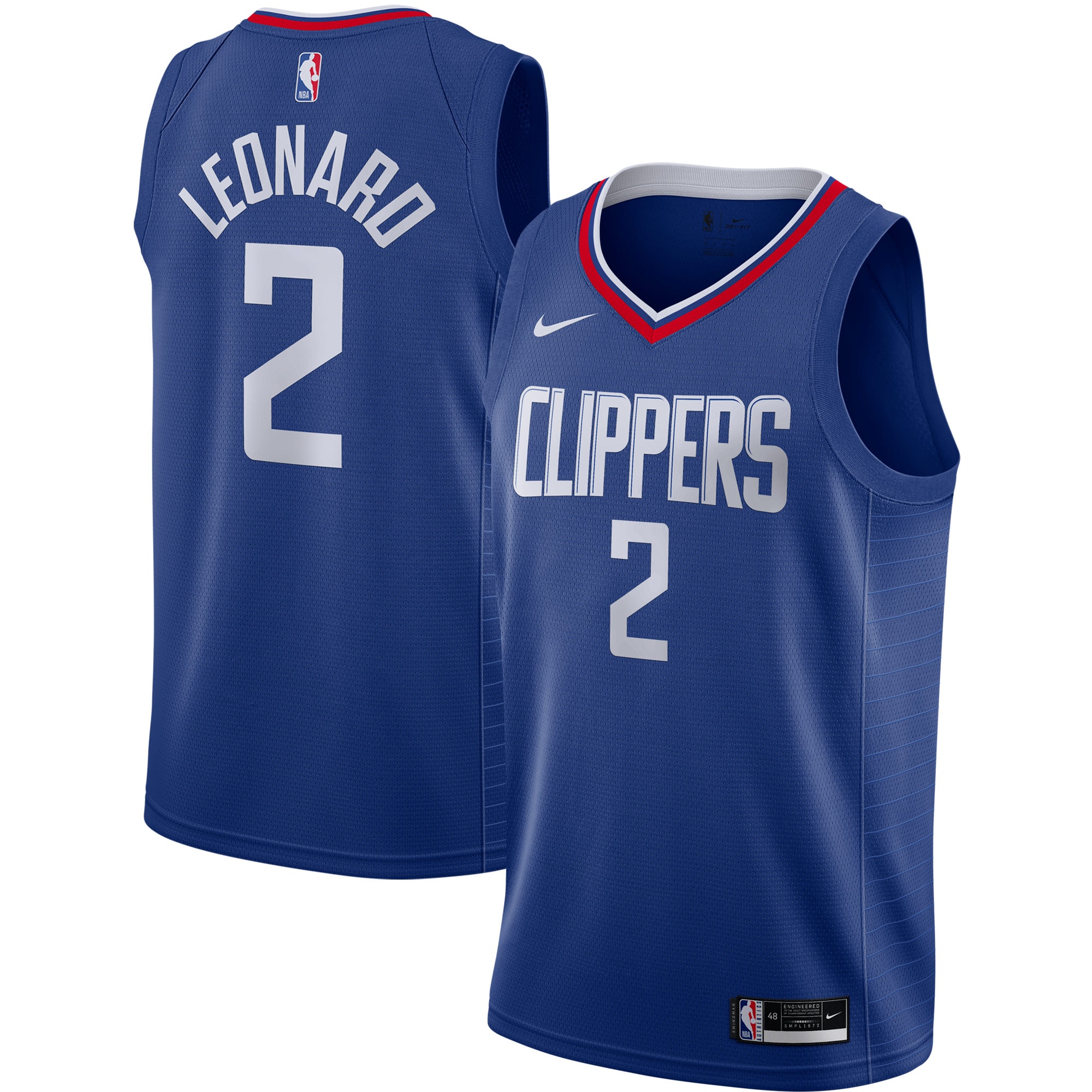 Kawhi Leonard La Clippers Swingman Basketball Jersey - Royal - Icon Edition