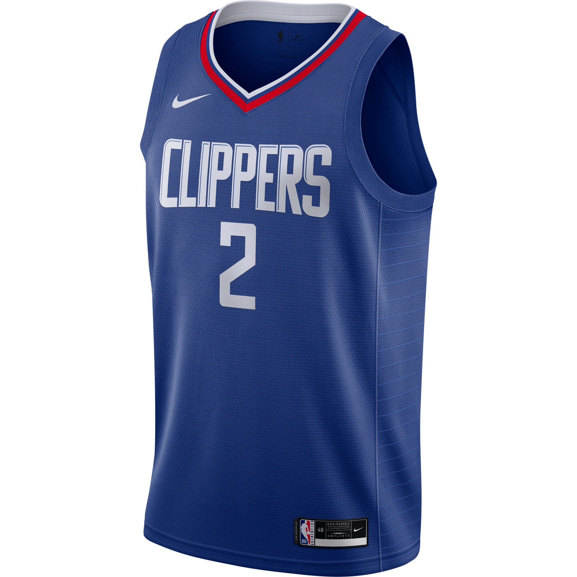 Alternative view of Kawhi Leonard La Clippers Swingman Basketball Jersey - Royal - Icon Edition