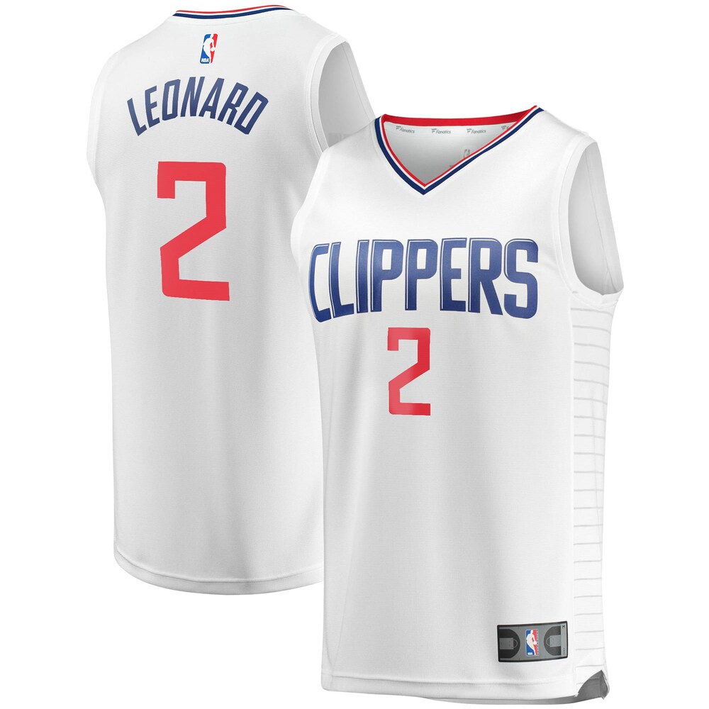 Kawhi Leonard La Clippers Youth 2020/21 Fastbreak Basketball Jersey - White