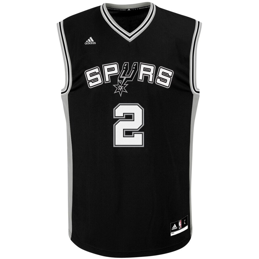 Alternative view of Kawhi Leonard San Antonio Spurs Adidas Boys Youth Road Replica Basketball Jersey - Black