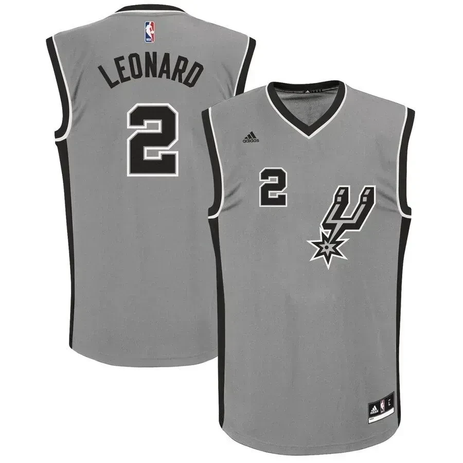 Kawhi Leonard San Antonio Spurs Alternate Basketball Jersey - Gray - JS604 