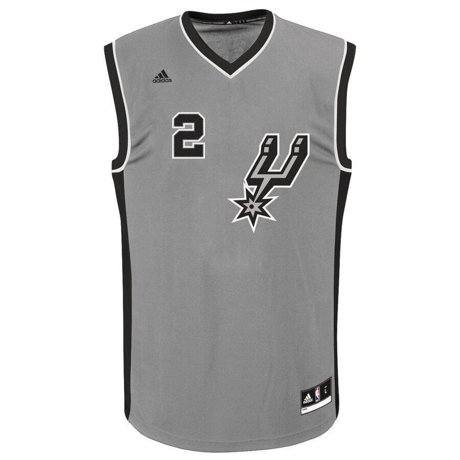 Alternative view of Kawhi Leonard San Antonio Spurs Alternate Basketball Jersey - Gray - JS604 