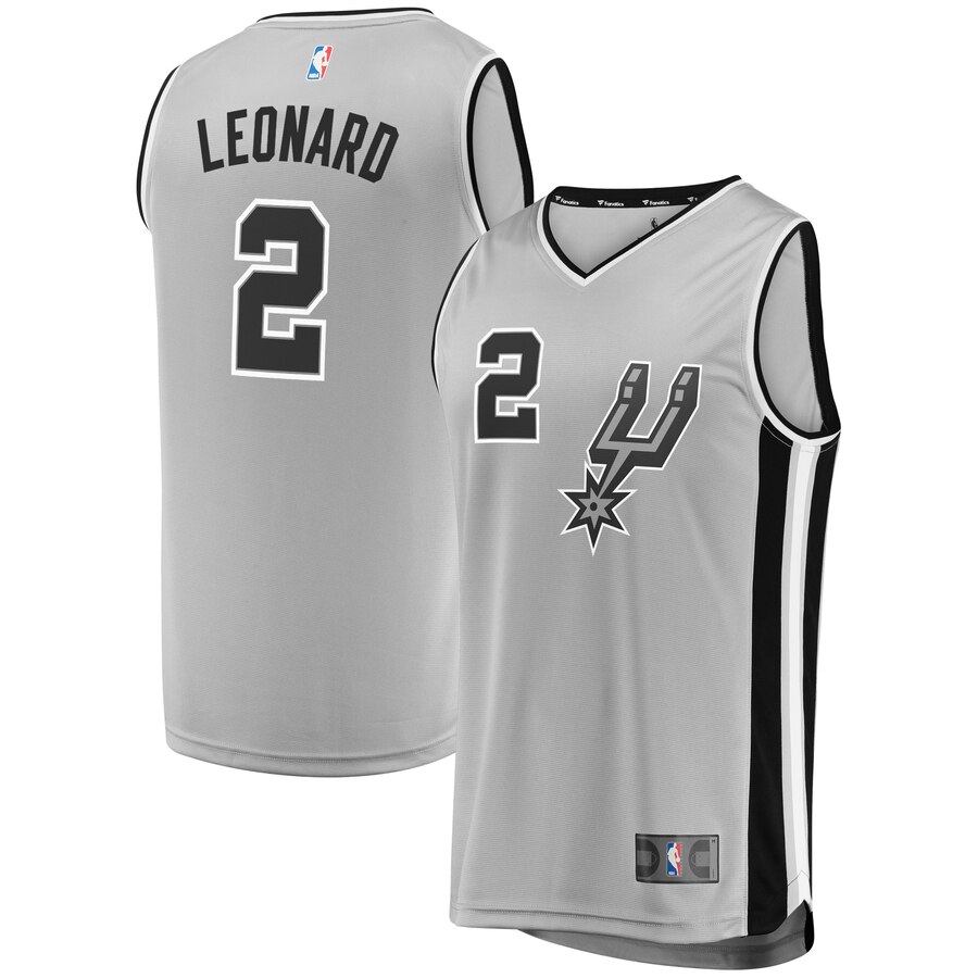 Kawhi Leonard San Antonio Spurs Fanatics Branded Youth Fast Break Replica Basketball Jersey Silver - Statement Edition