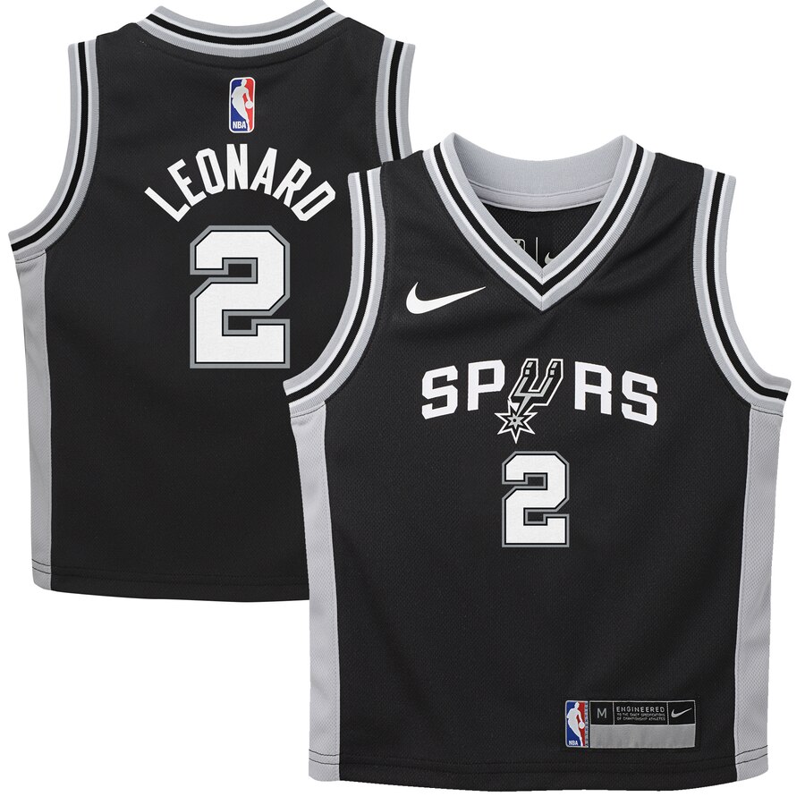 Kawhi Leonard San Antonio Spurs Preschool Replica Basketball Jersey Black - Icon Edition