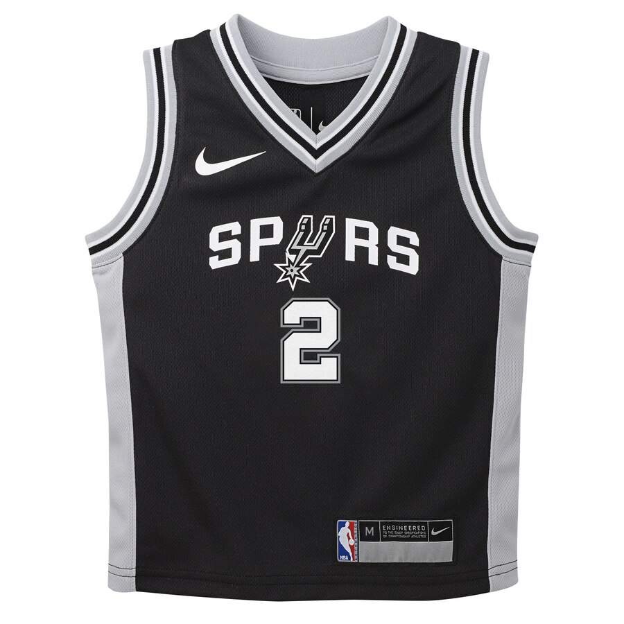 Alternative view of Kawhi Leonard San Antonio Spurs Preschool Replica Basketball Jersey Black - Icon Edition