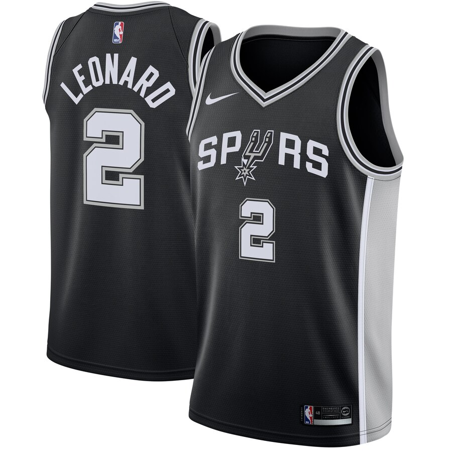 Kawhi Leonard San Antonio Spurs Swingman Basketball Jersey Black - Icon Edition