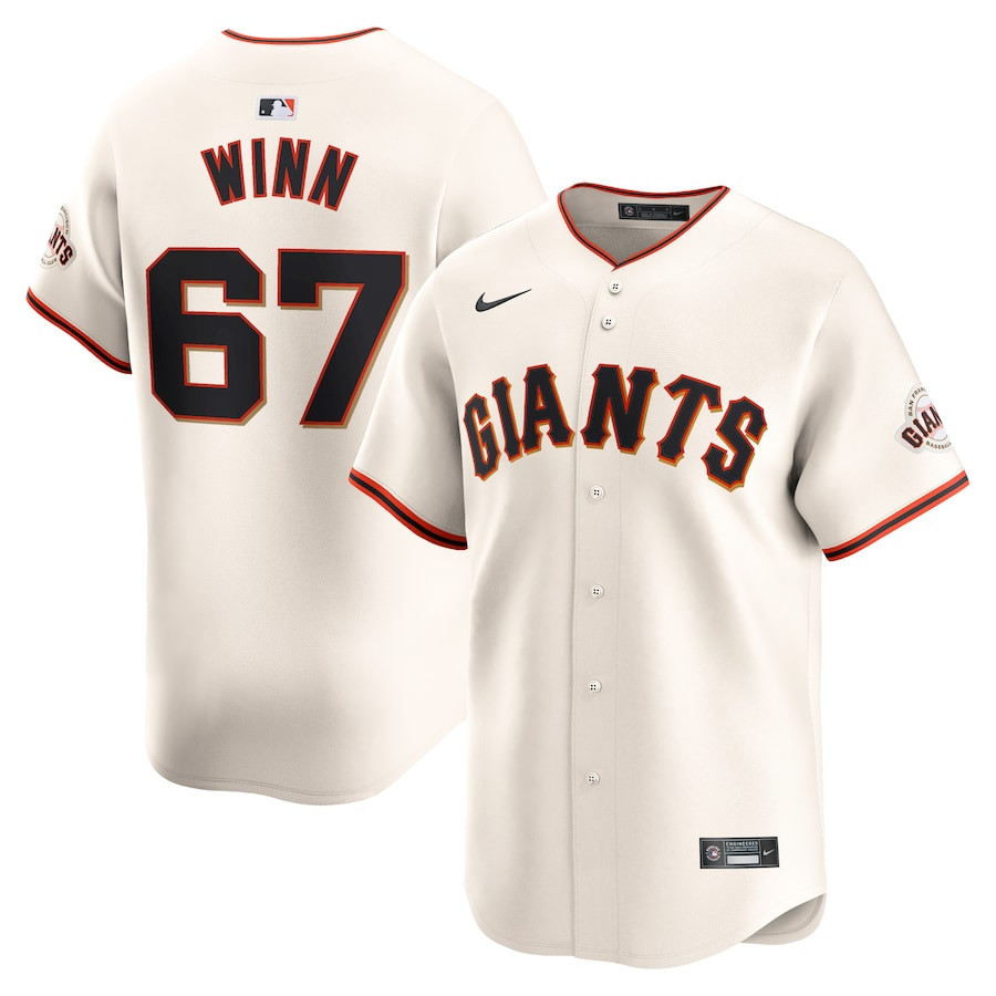 Keaton Winn 67 San Francisco Giants Home Limited Baseball Jersey - Cream 