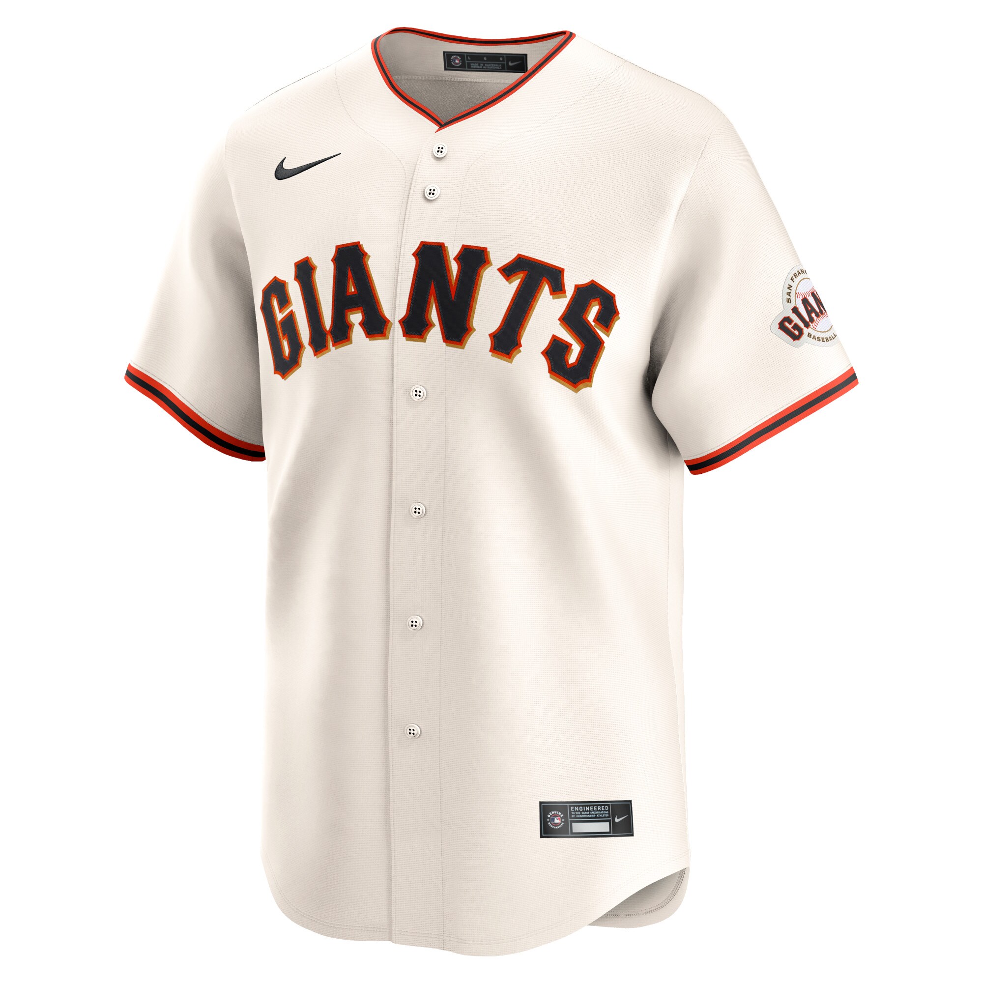 Alternative view of Keaton Winn San Francisco Giants Home Limited Player Baseball Jersey - Cream